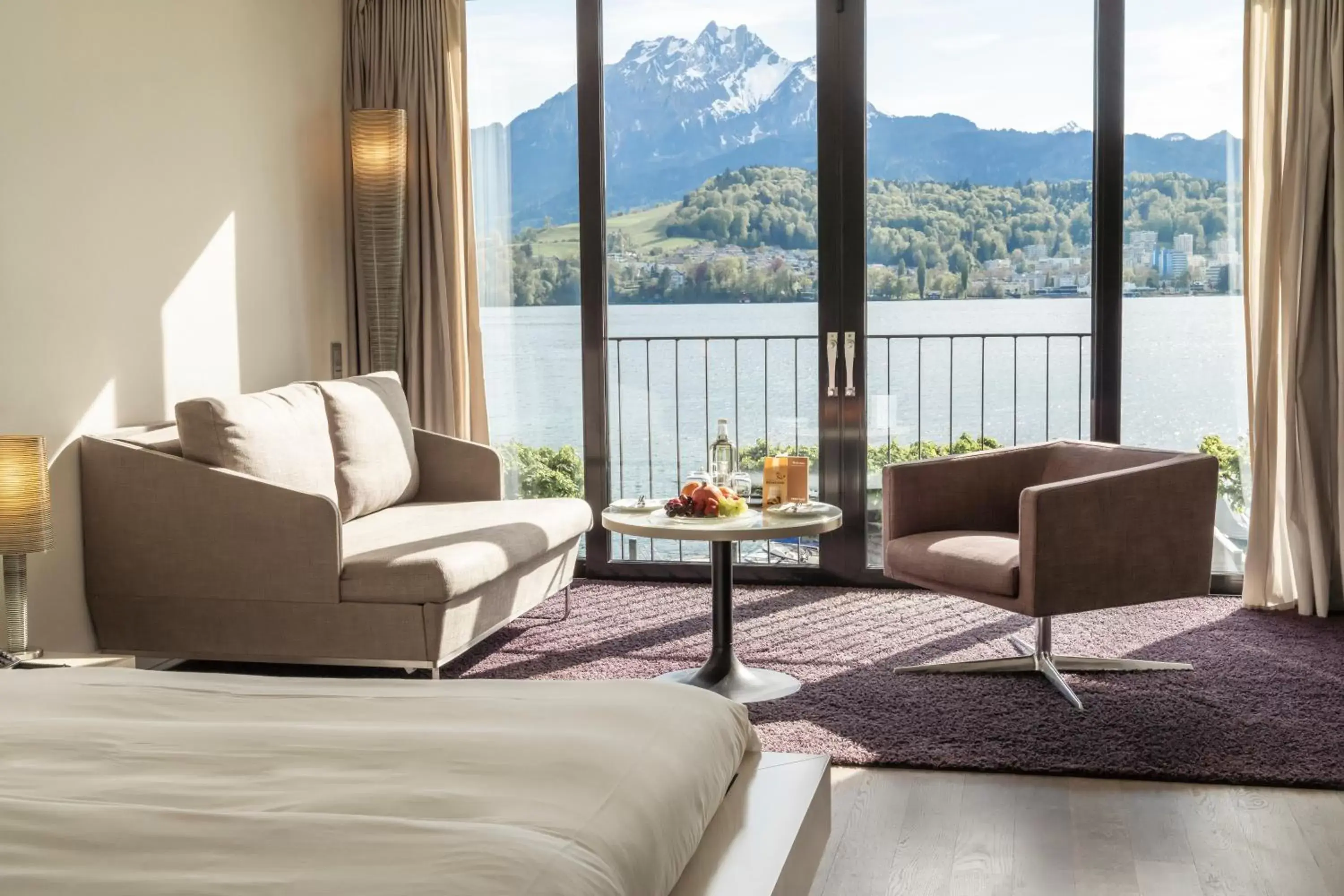 Natural landscape, Seating Area in HERMITAGE Lake Lucerne - Beach Club & Lifestyle Hotel