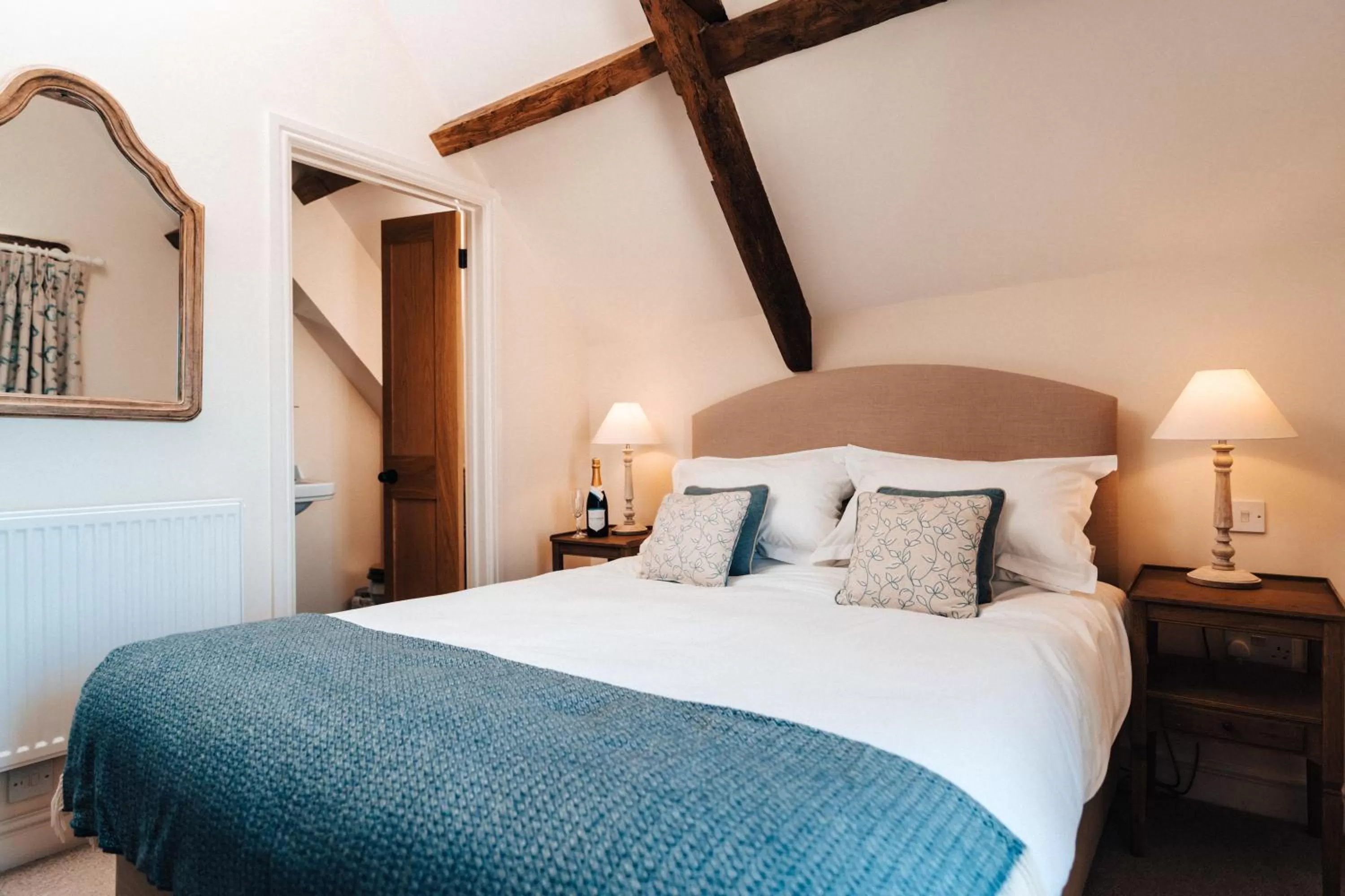 Bed in Cat and Custard Pot Inn