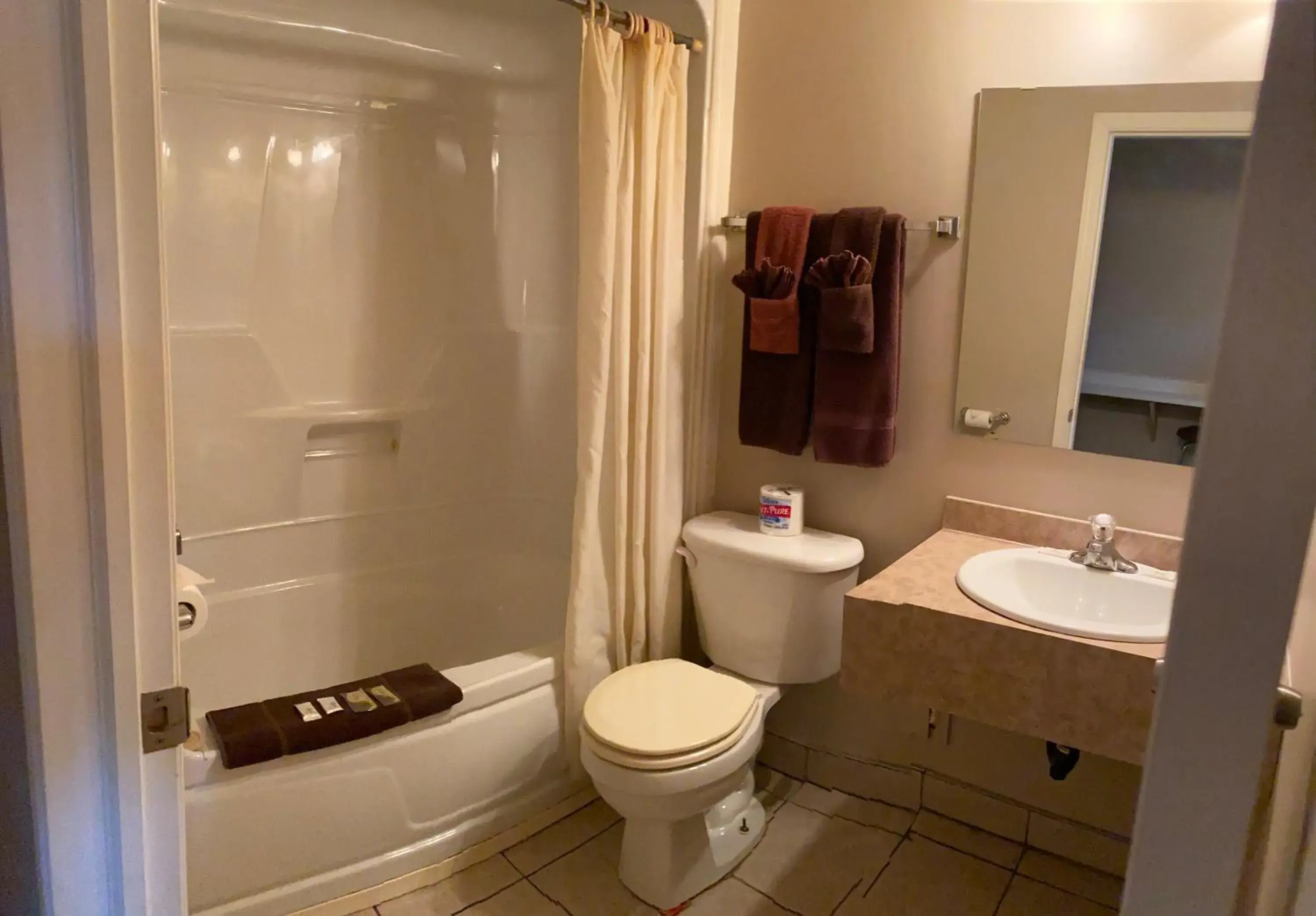 Bathroom in Aspen Motor Inn