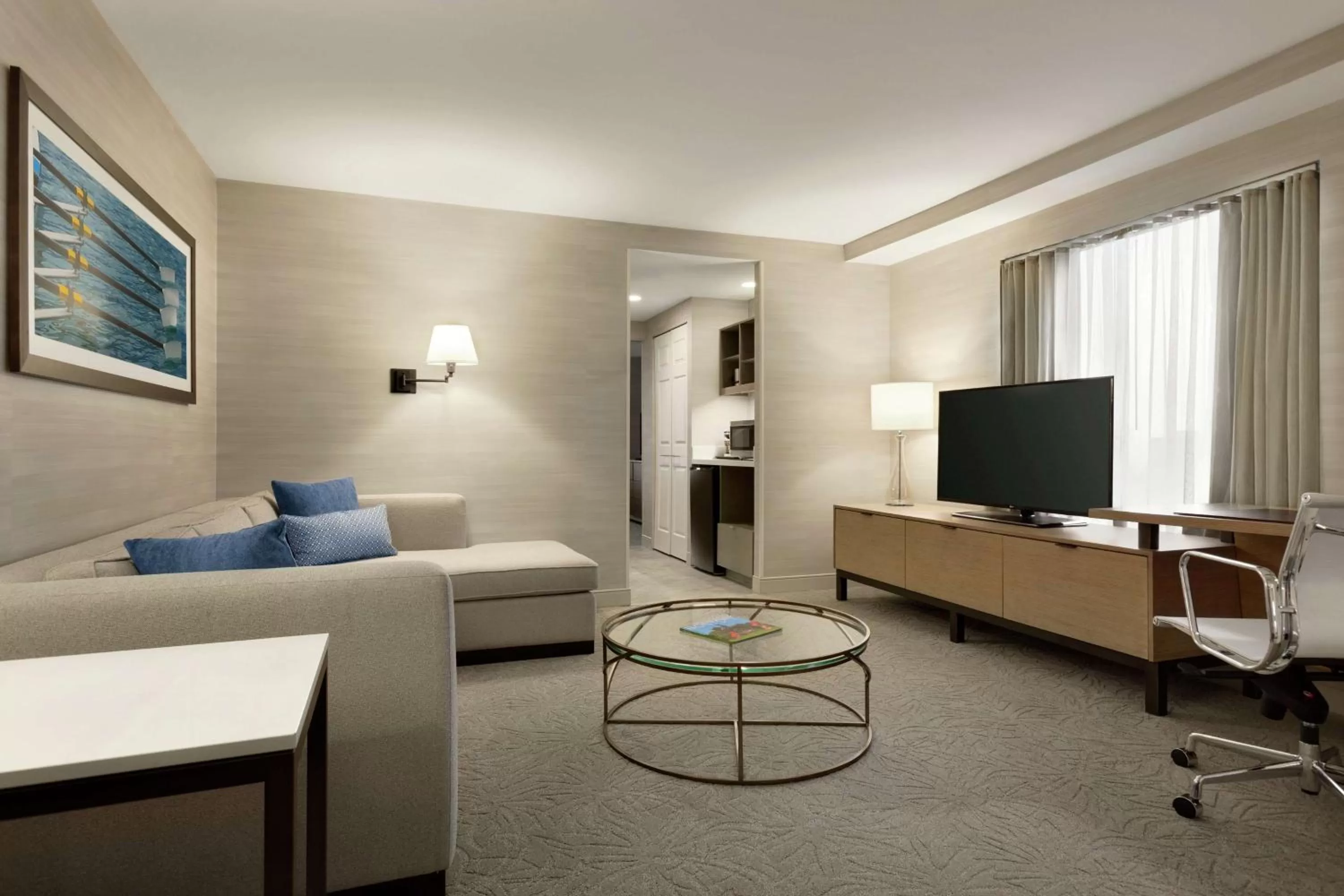 Living room in DoubleTree Suites by Hilton Hotel Boston - Cambridge