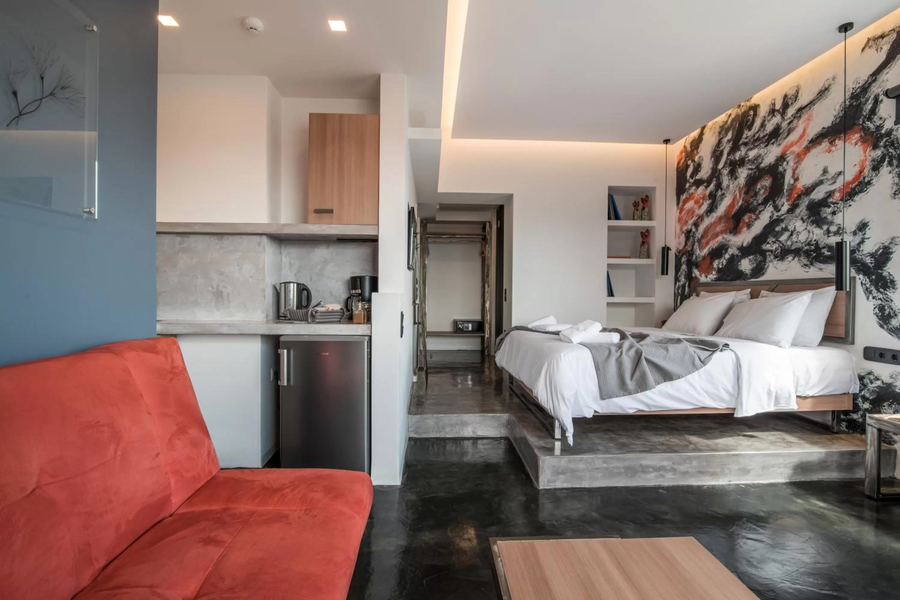 Bed in AthinA STREETAPARTMENTS