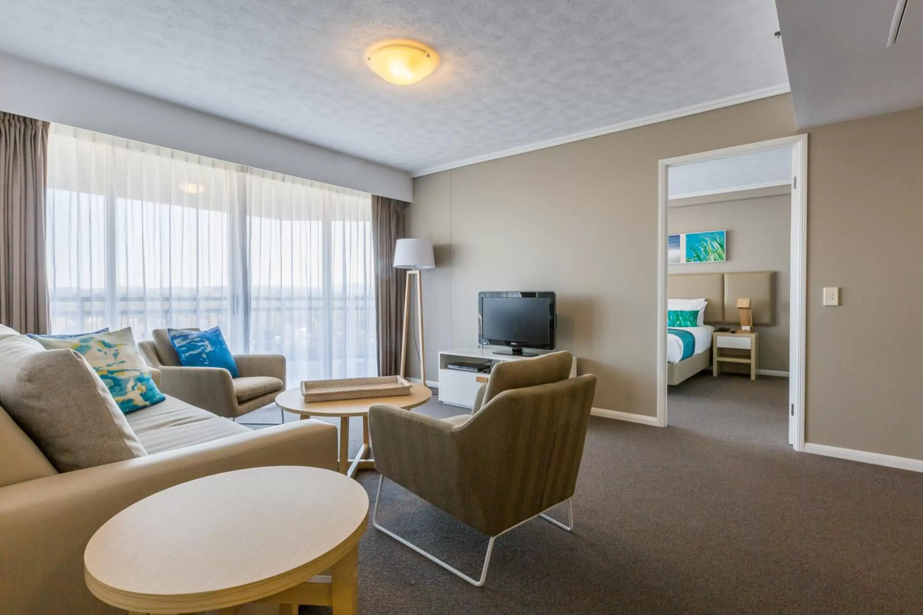 Living room, Seating Area in Club Wyndham Kirra Beach