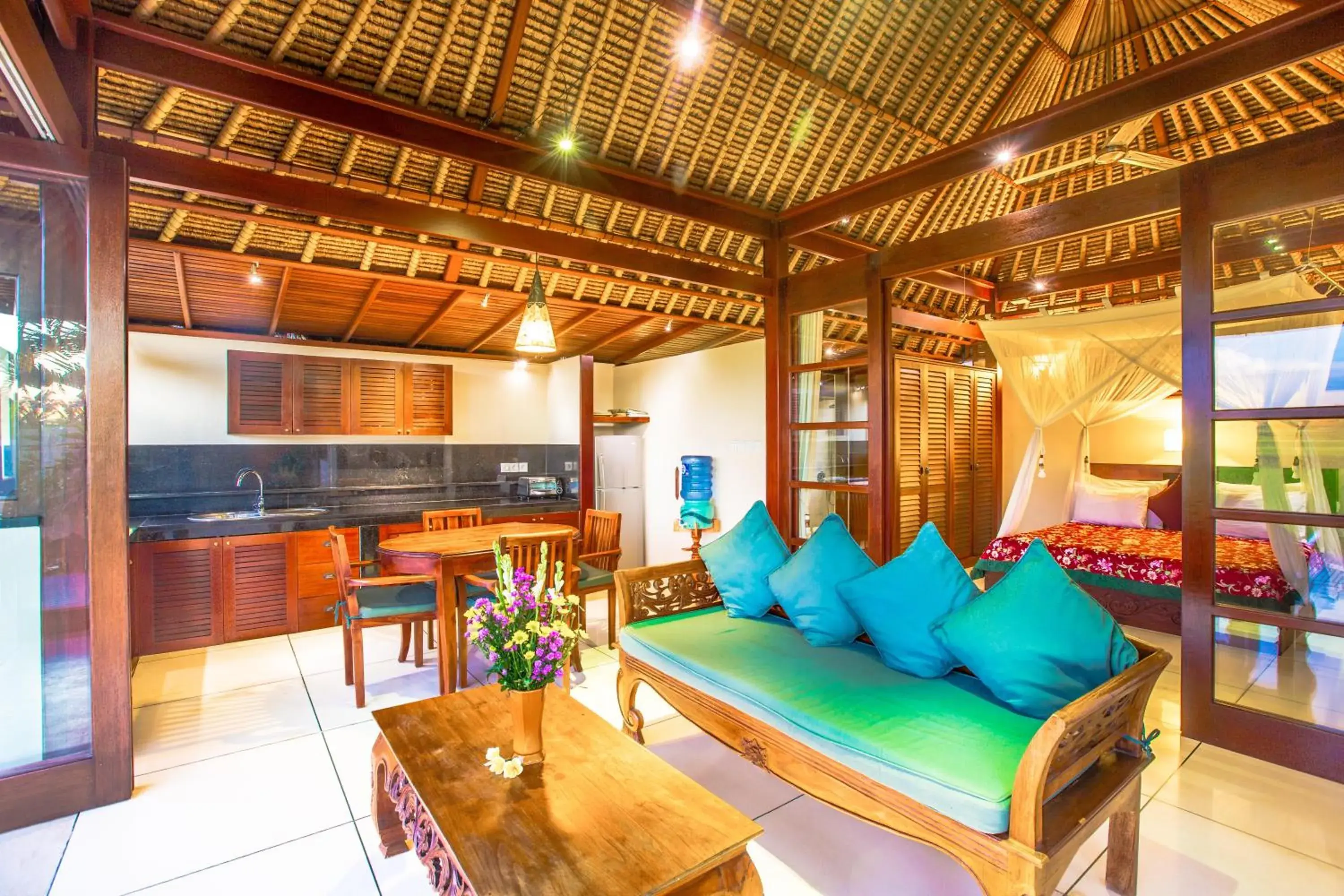 Kitchen or kitchenette, Seating Area in Bali Harmony Villa