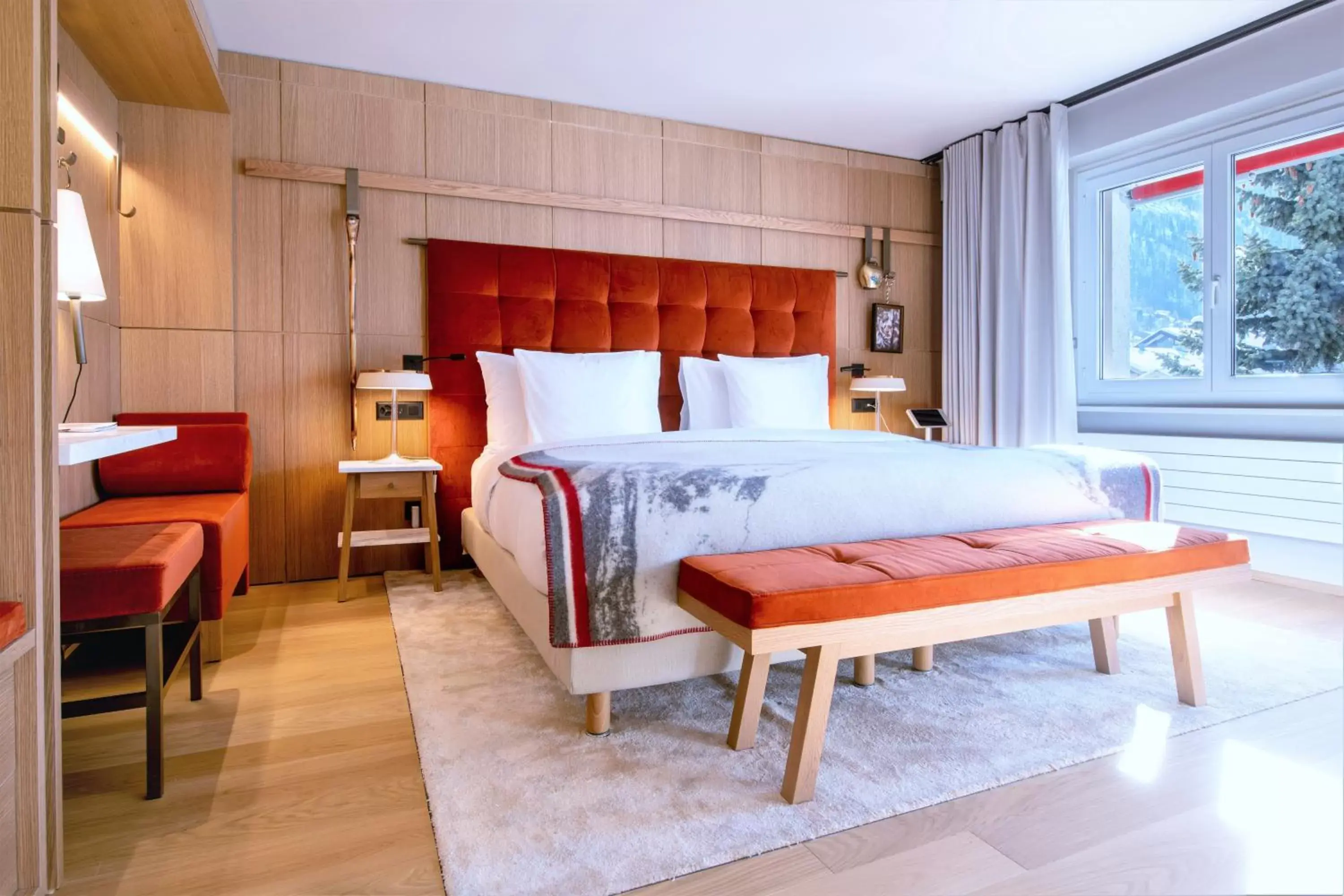 Bed in Schweizerhof Zermatt - a Small Luxury Hotel