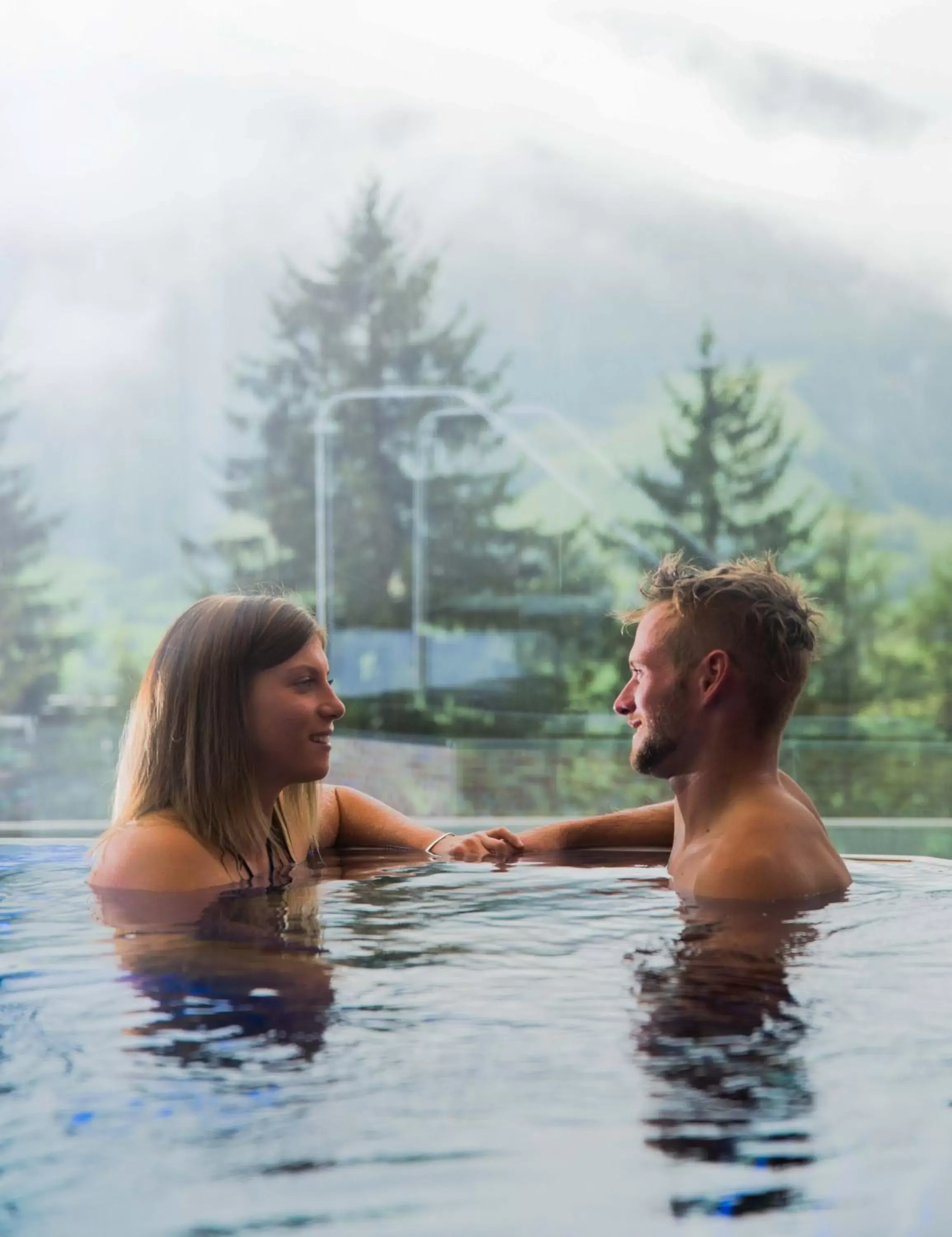 Open Air Bath, Swimming Pool in Hotel Goldried