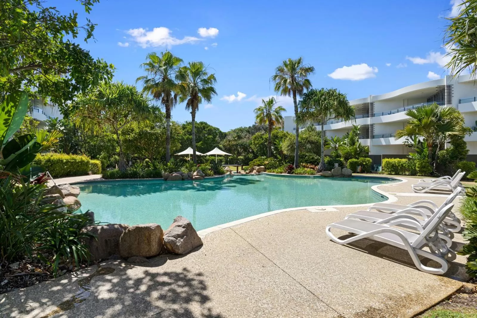 Swimming pool in Cotton Beach Resort - Tweed Coast Holidays ®