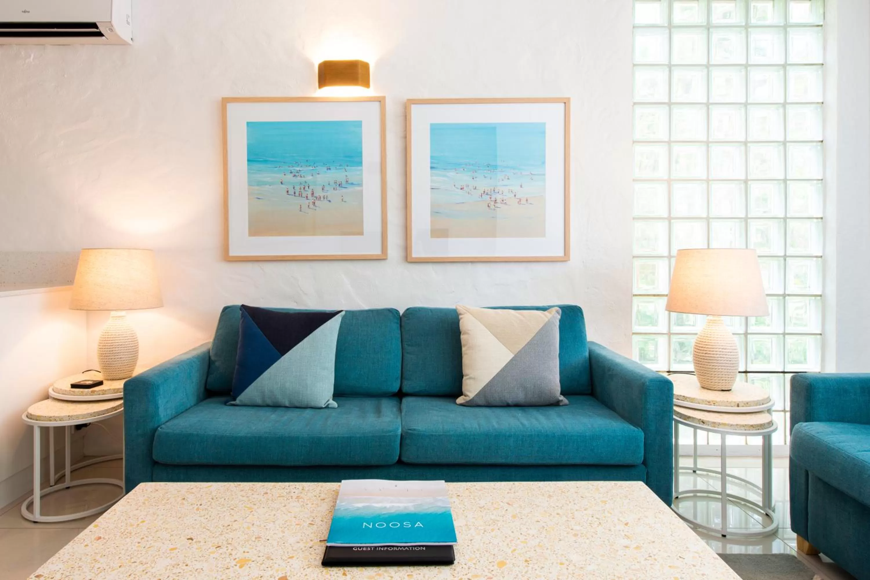 Living room in SandCastles Noosa