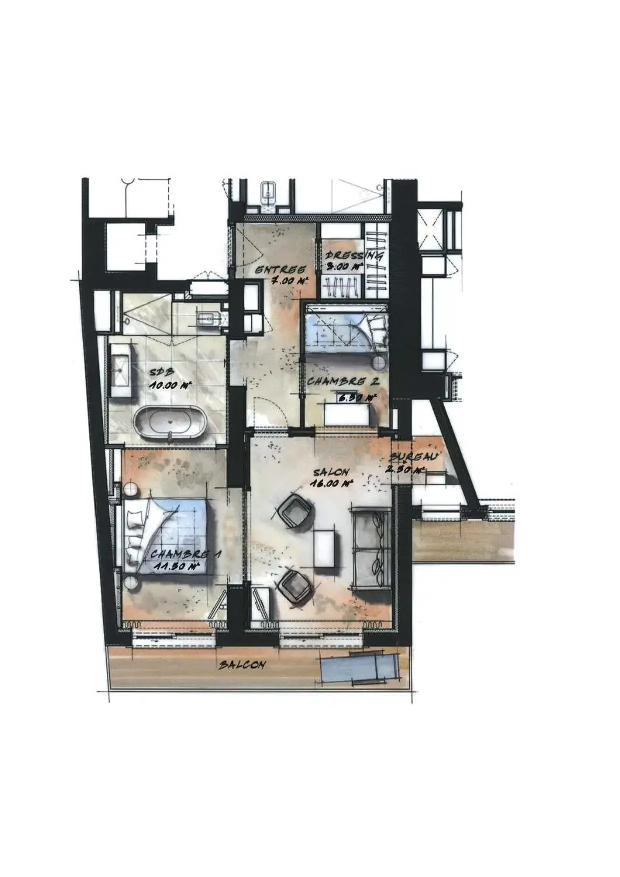 Shower, Floor Plan in Hotel Tsanteleina