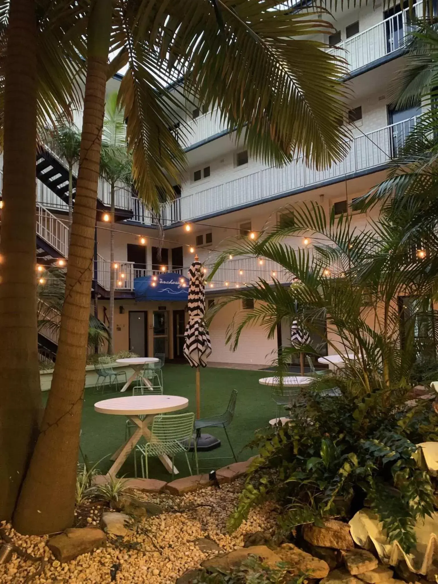 Inner courtyard view, Property Building in Boat Harbour Motel