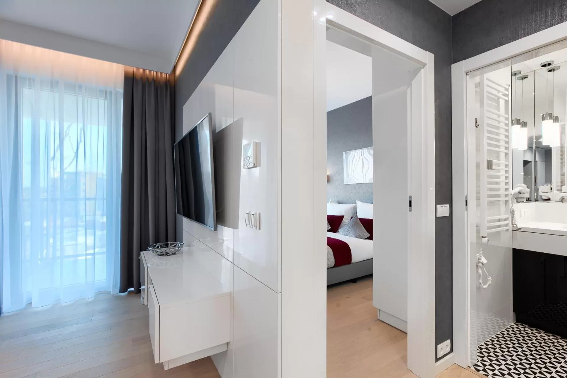 Shower, Bed in Dune Resort Mielno - C