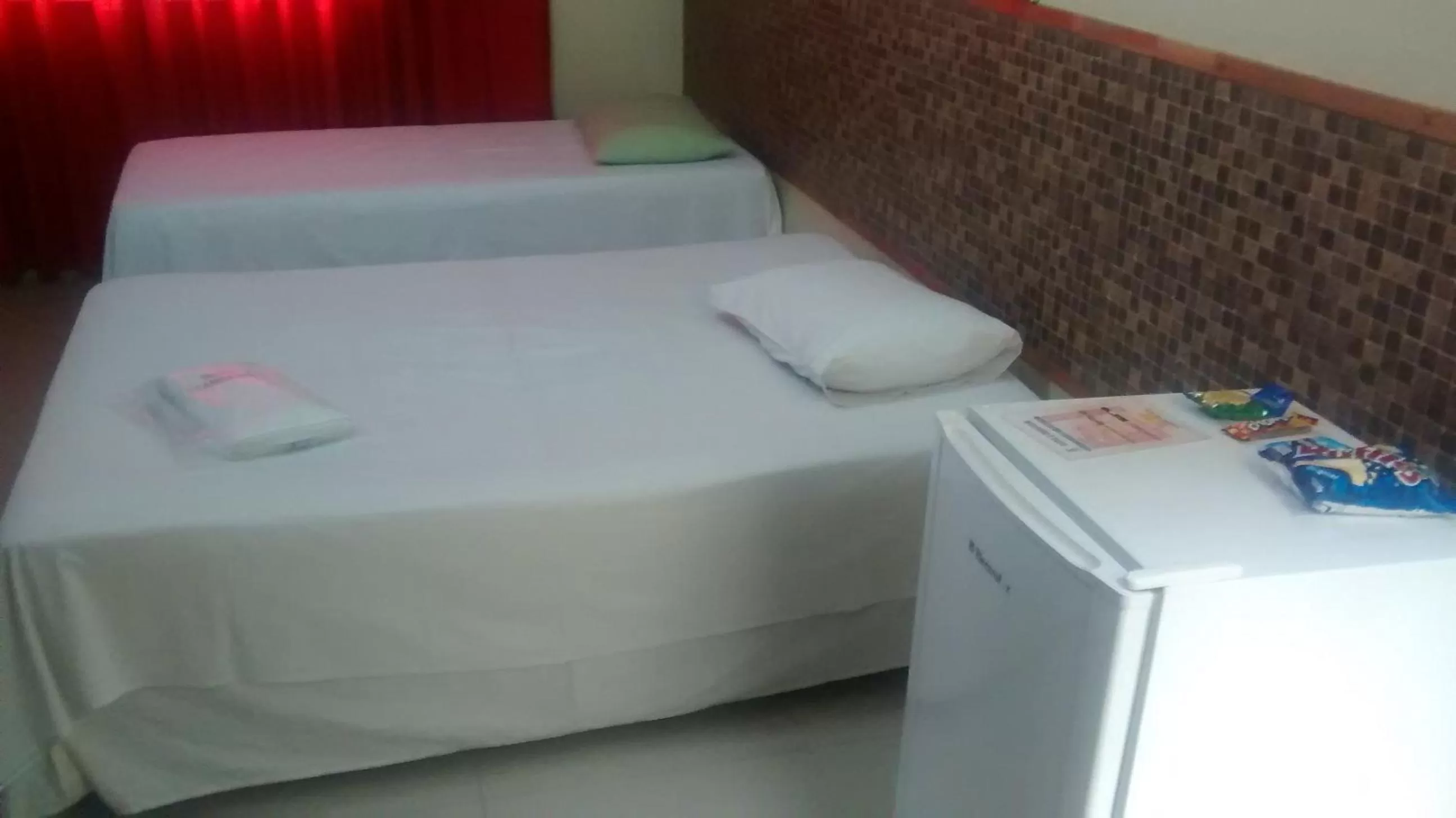 Bed in Hotel Dois Candangos