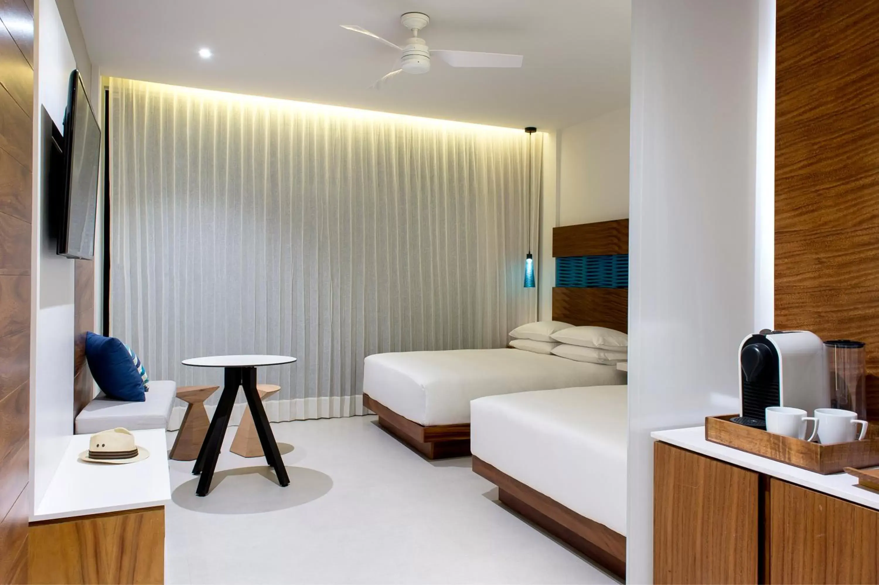 Club Queen Room with Two Queen Beds and Partial Water View in Grand Hyatt Playa del Carmen Resort