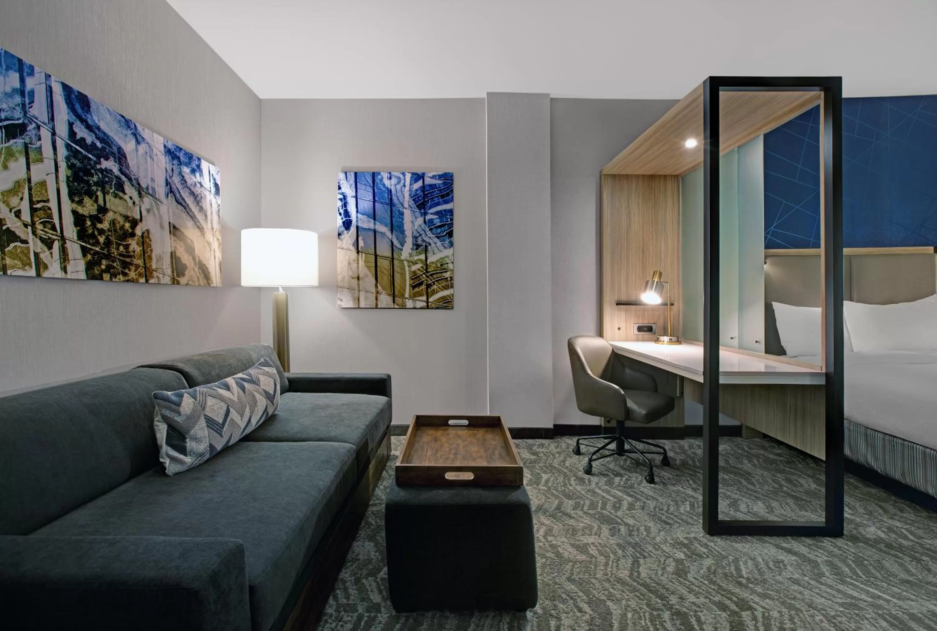 Living room, Bed in SpringHill Suites by Marriott Franklin Cool Springs