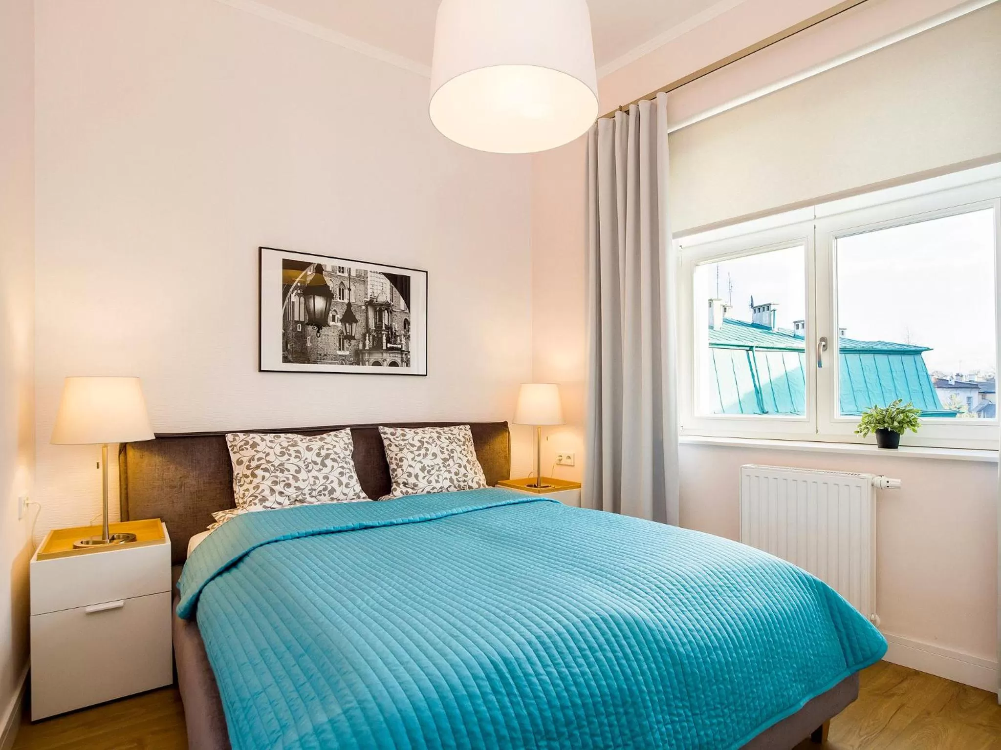 Bed in Riverside Aparthotel Cracow