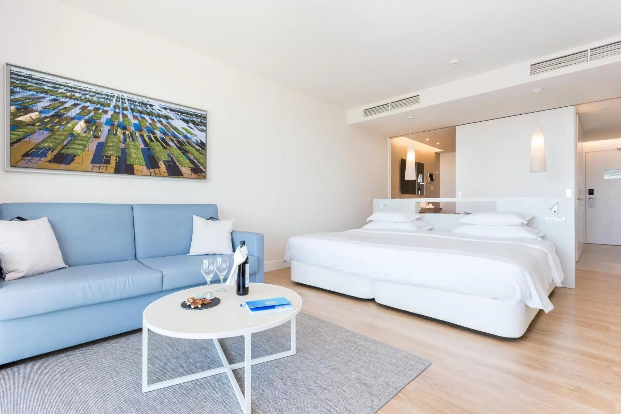 Living room, Bed in Palmares Beach House Hotel - Adults Only Living room, Bed in Palmares Beach House Hotel - Adults Only