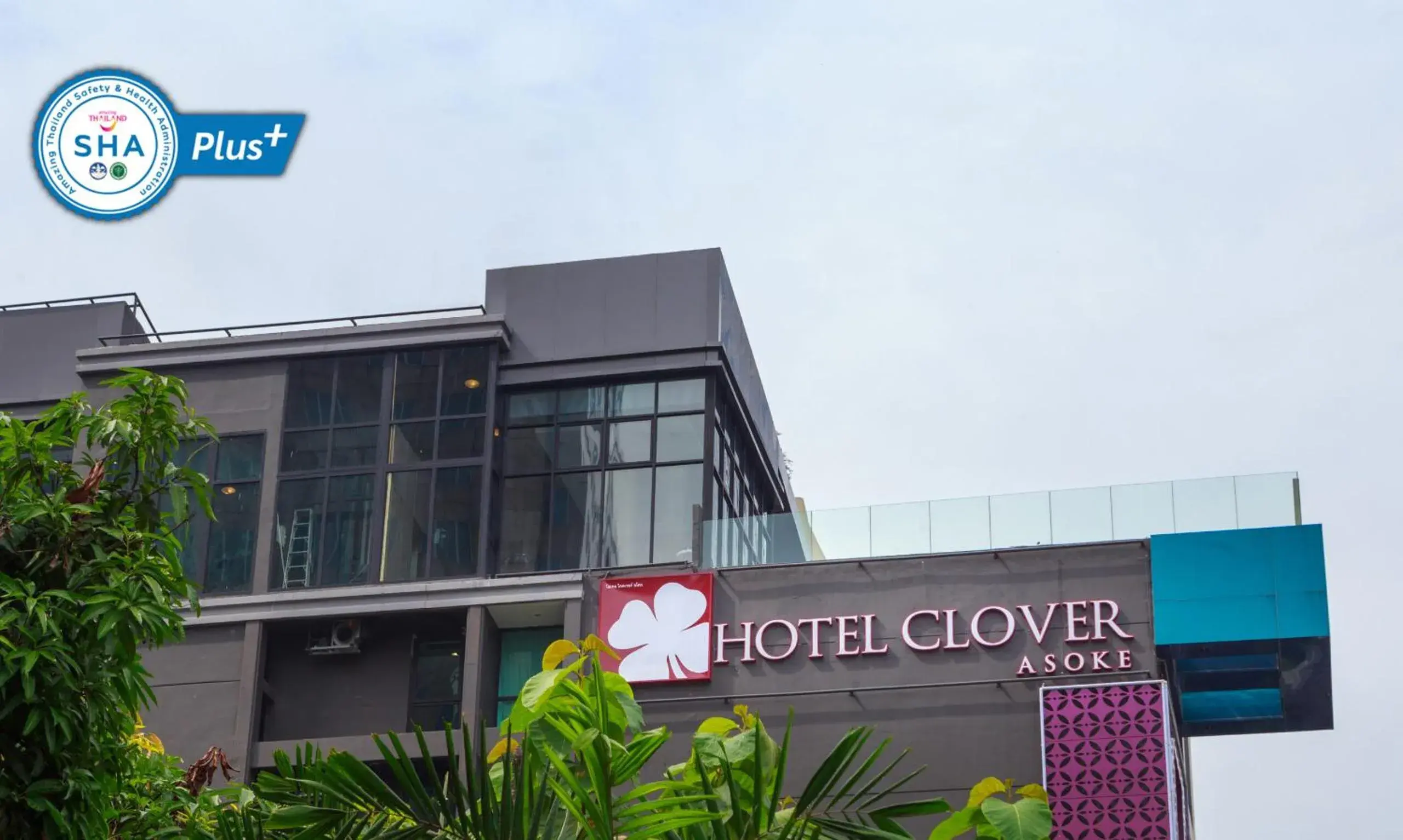 Property building, Property Logo/Sign in Hotel Clover Asoke - SHA Extra Plus