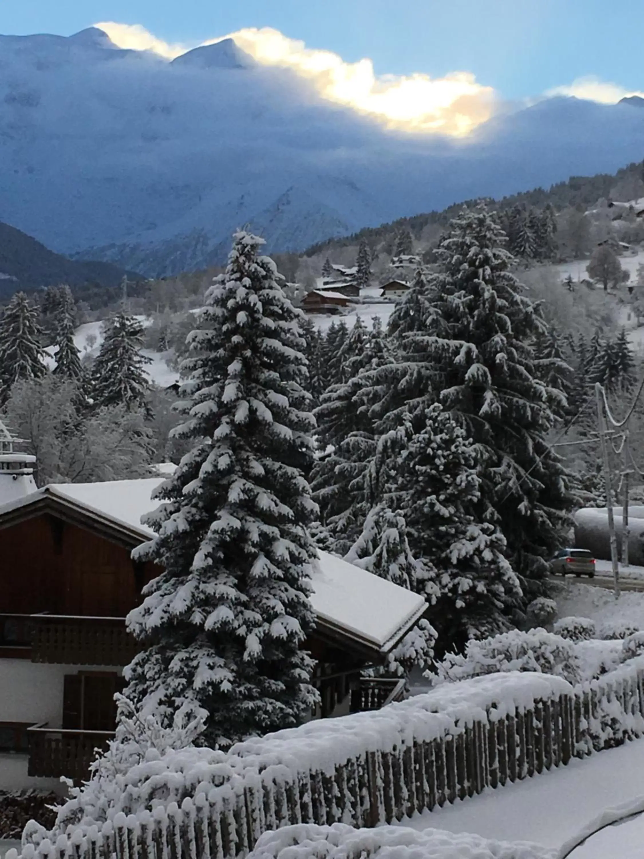 Mountain view, Winter in Hotel Les Granits