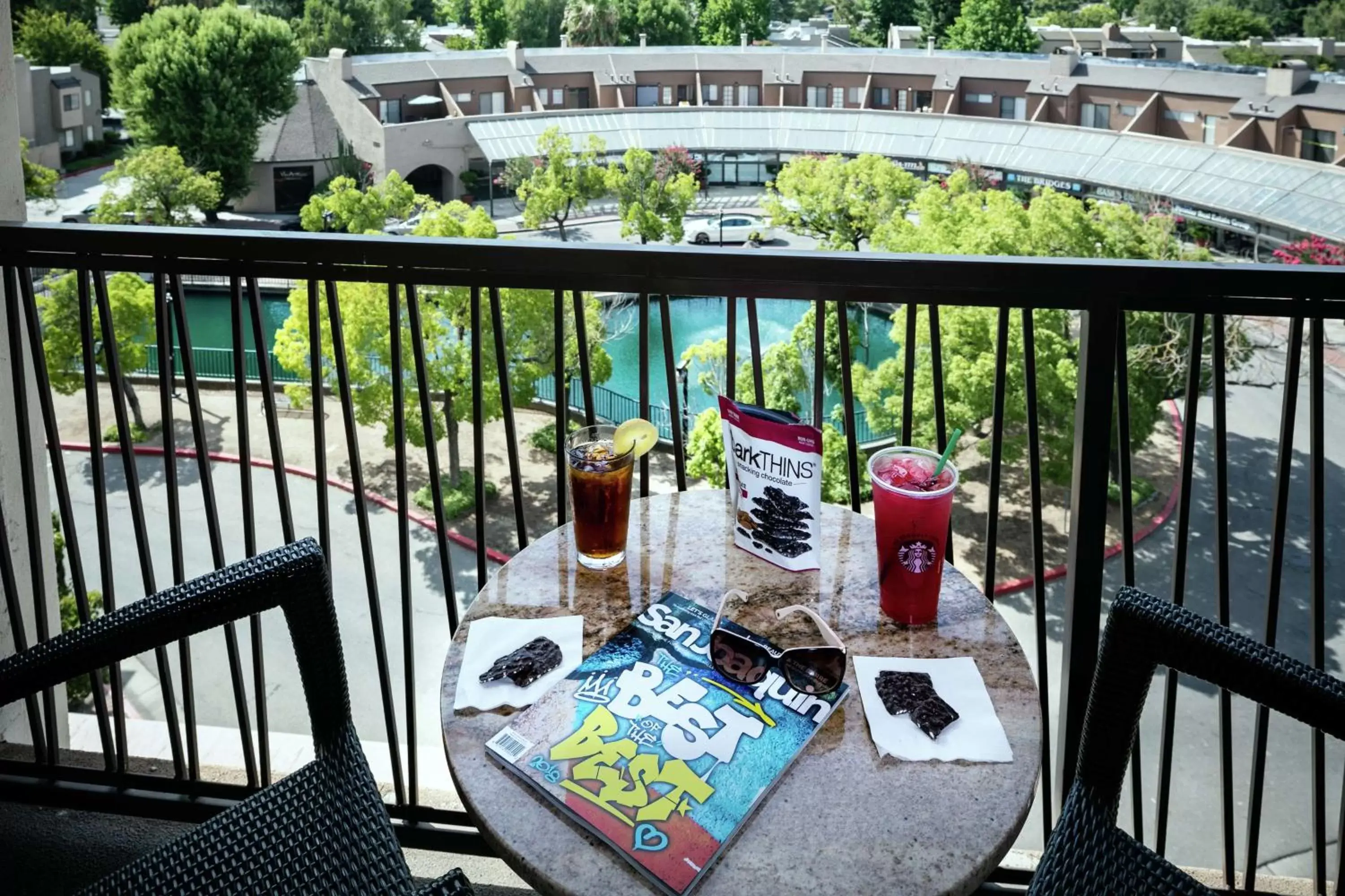 View (from property/room), Balcony/Terrace in Hilton Stockton