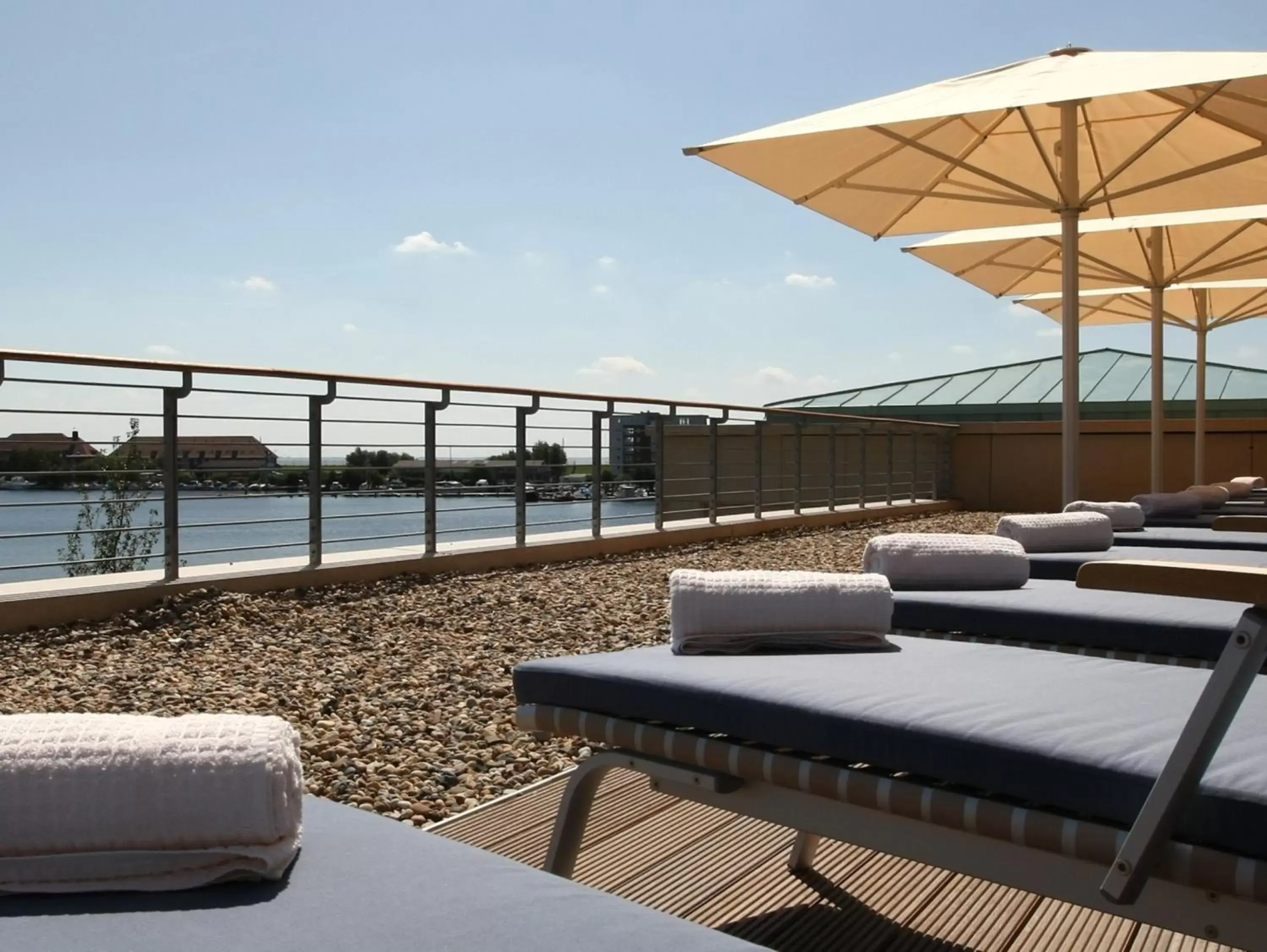 Balcony/Terrace, Swimming Pool in ATLANTIC Hotel Wilhelmshaven