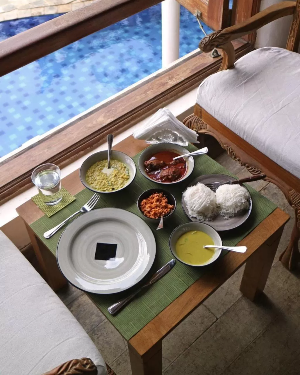 Food in Sānti Beach House with pool & beach