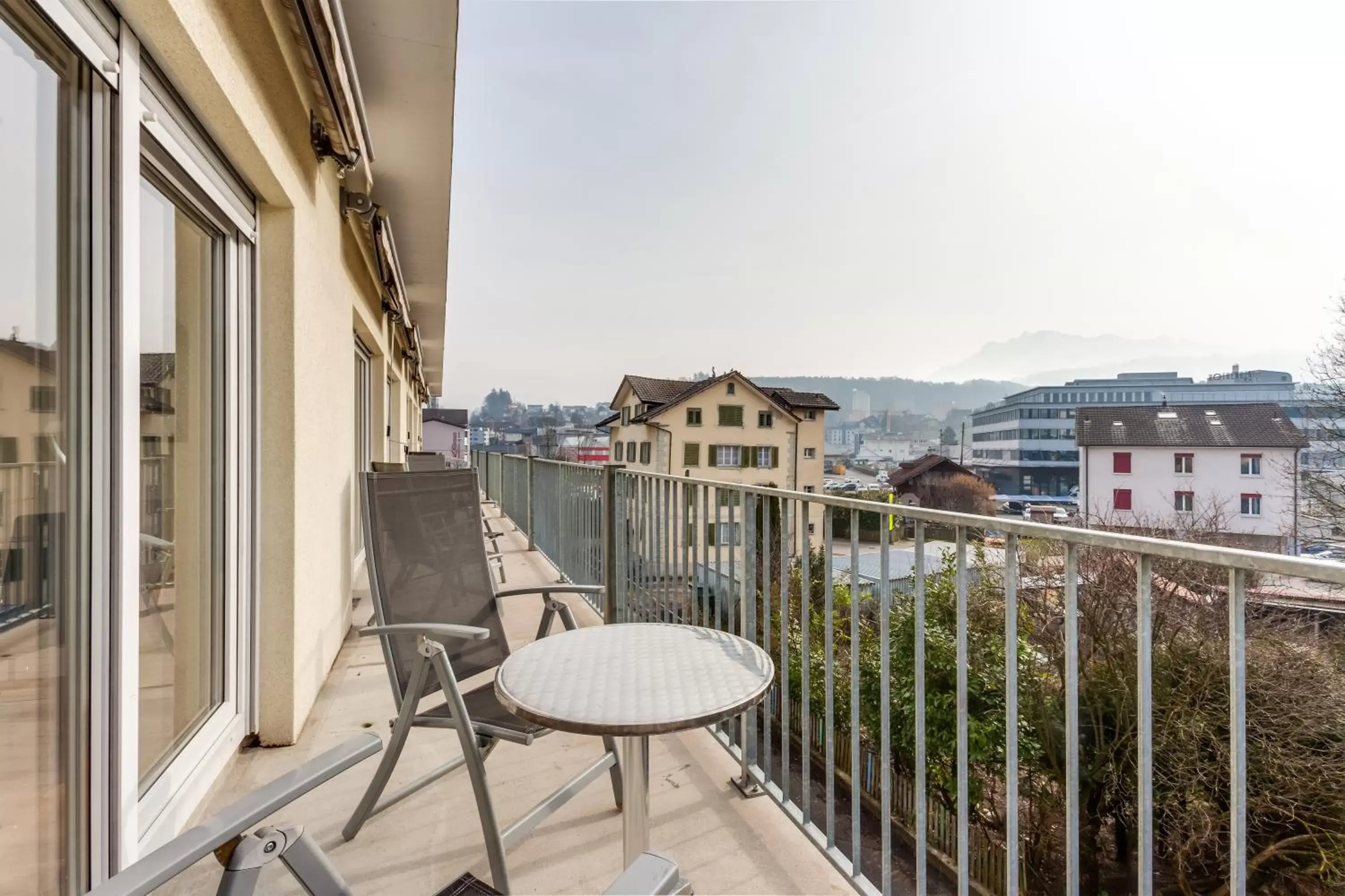 View (from property/room), Balcony/Terrace in Anstatthotel Luzern - contactless check-in
