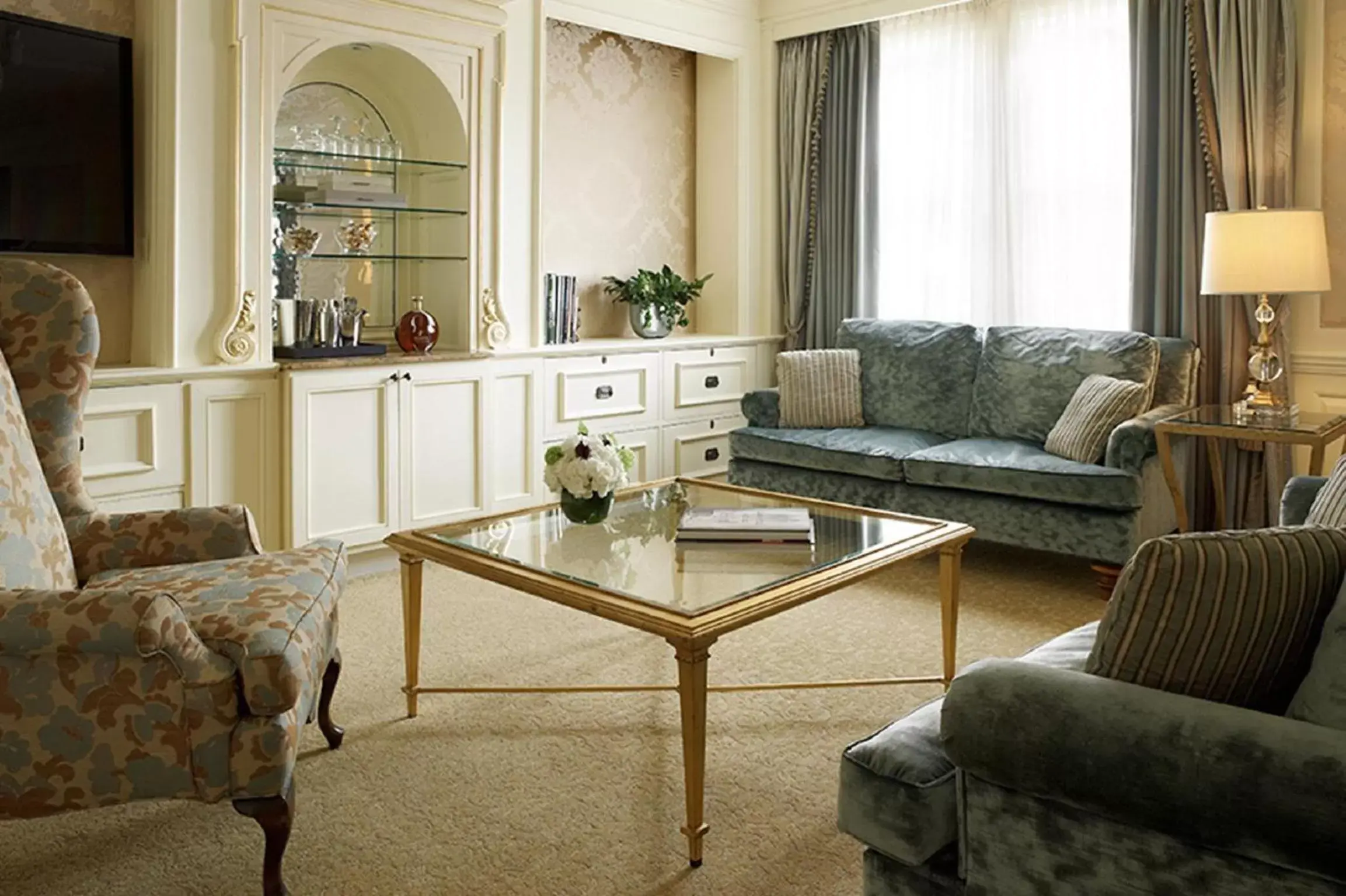 Living room in The Lenox Living room in The Lenox