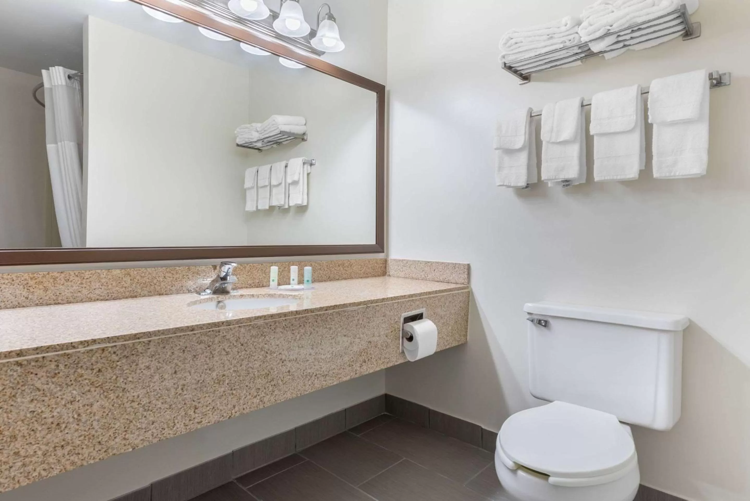 Bathroom in Quality Inn Fairborn near Wright Patterson AFB