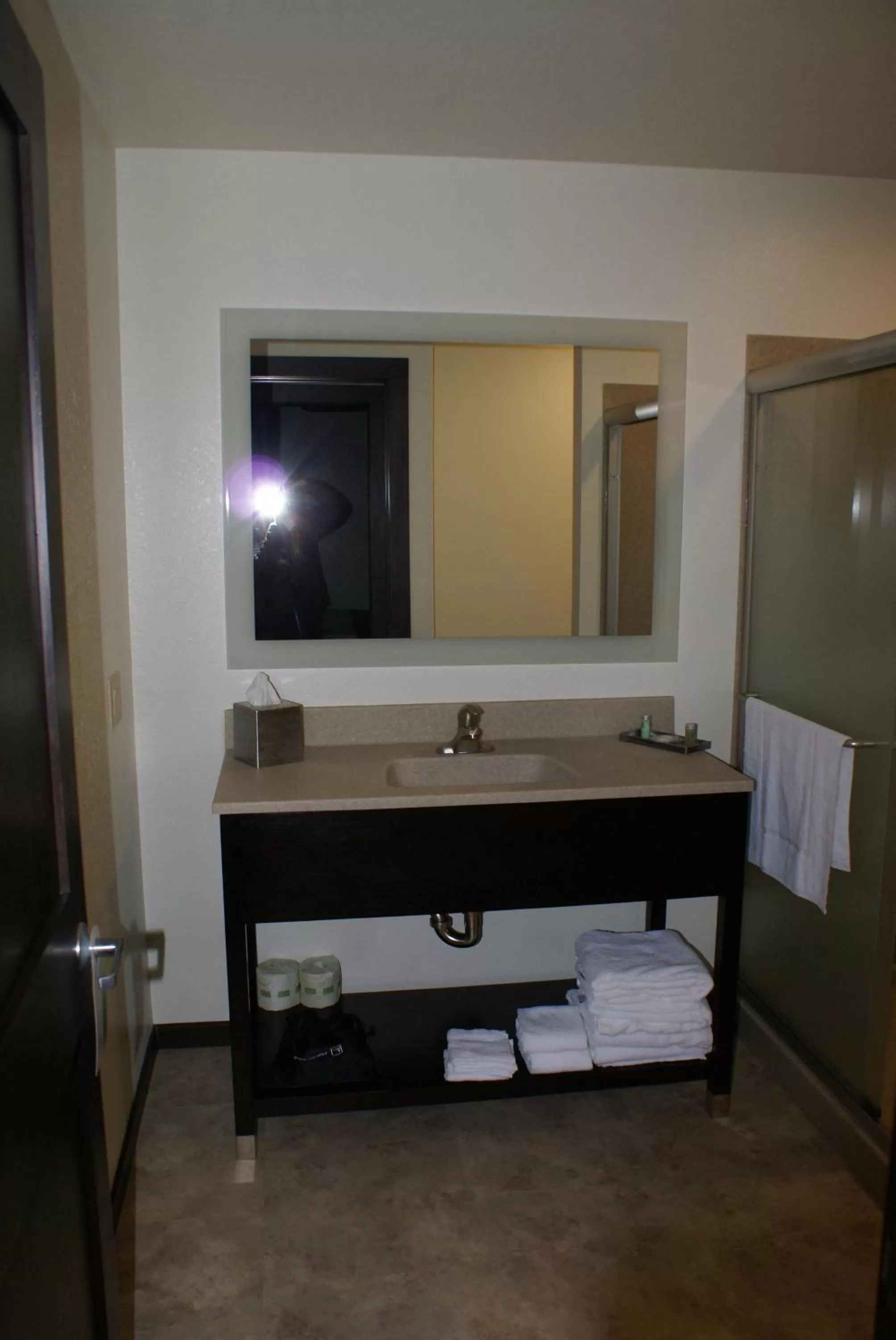 Bathroom in Boarders Inn &amp; Suites by Cobblestone Hotels - Syracuse