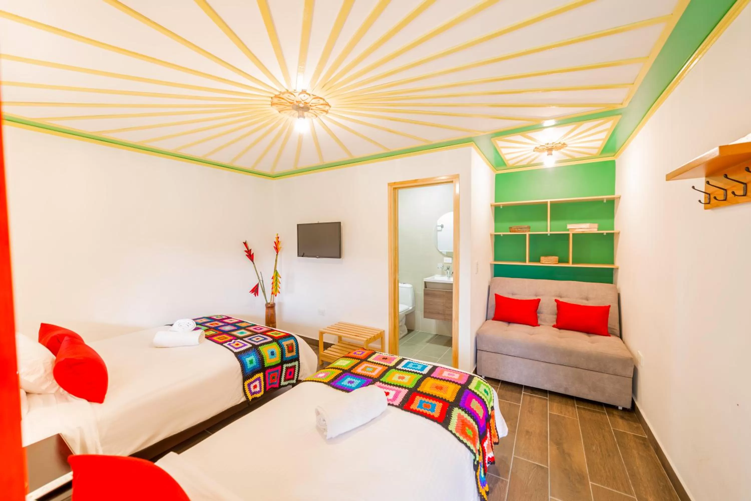 Photo of the whole room, Bed in Hotel Mirador de Boquia Salento