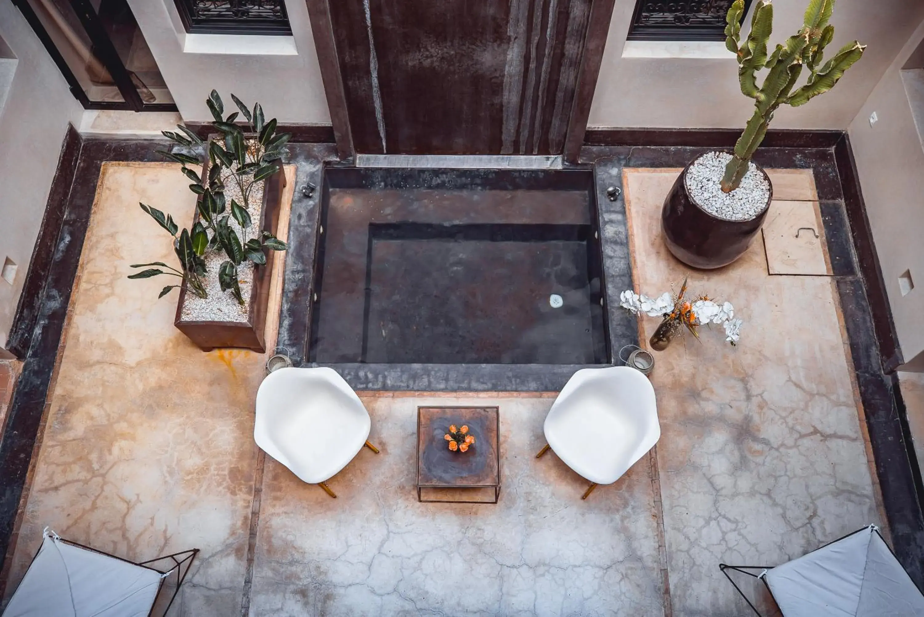 Bird's eye view in Riad Ambre et Epices