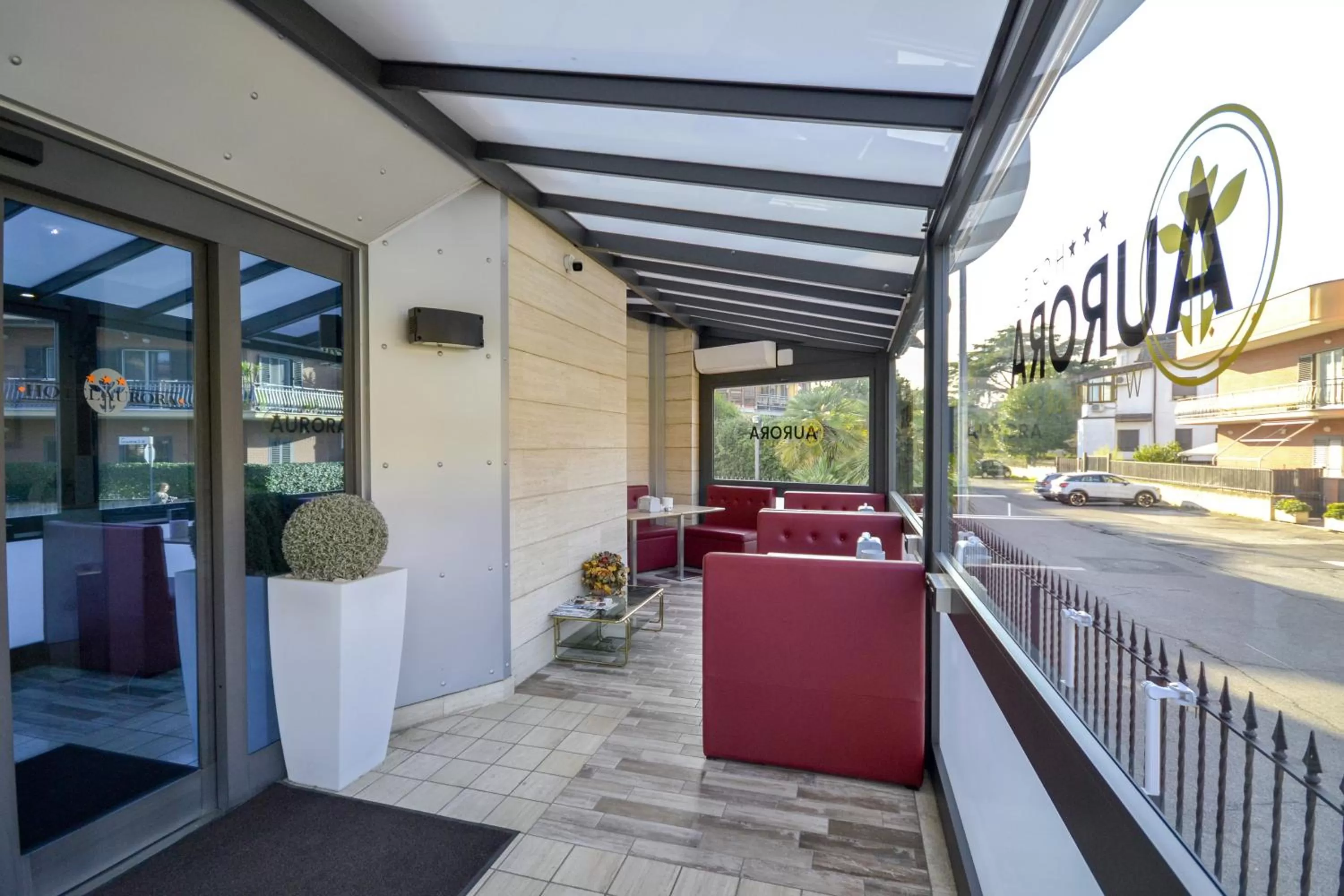 Patio in Hotel Aurora
