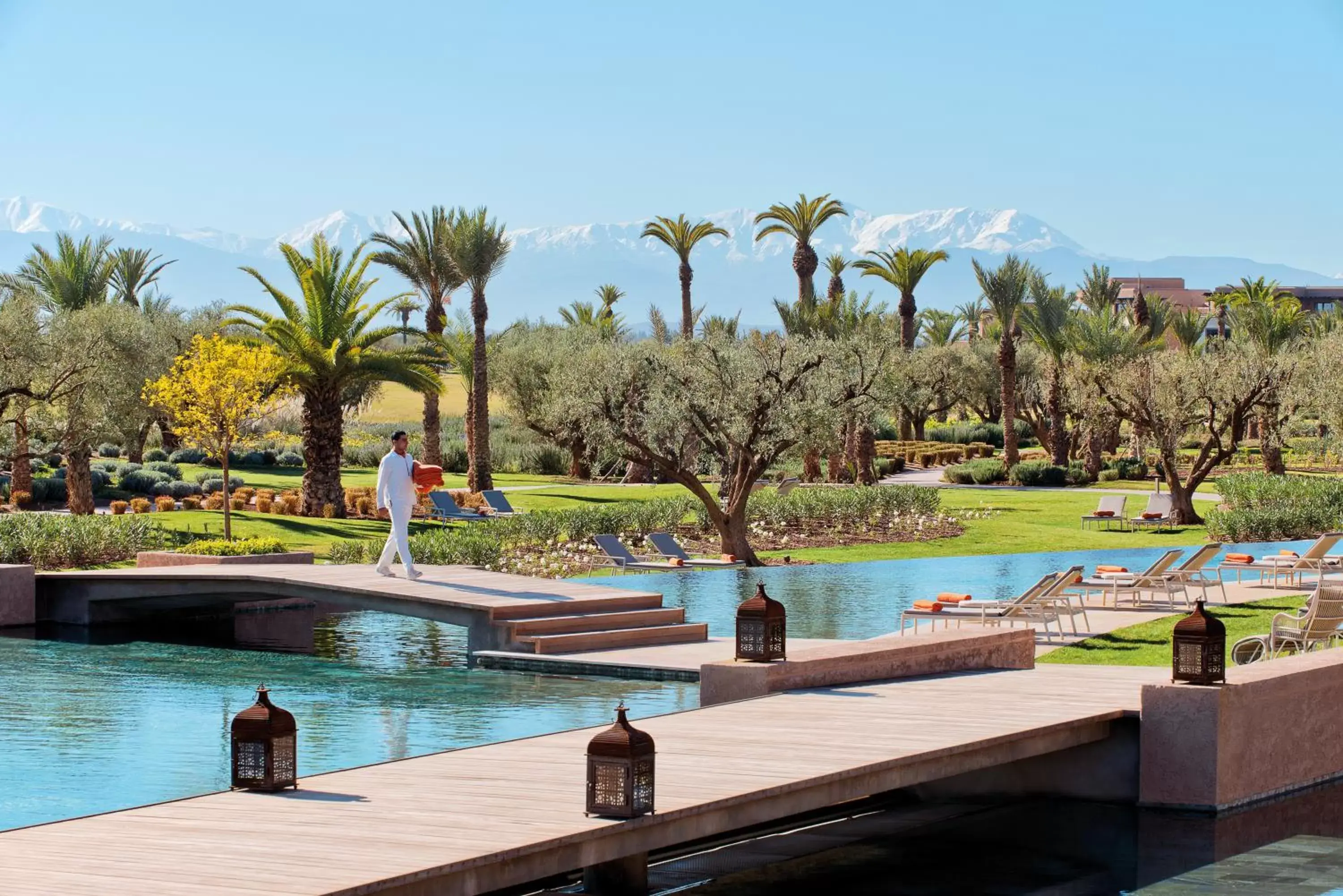 Decorative detail, Swimming Pool in Fairmont Royal Palm Marrakech