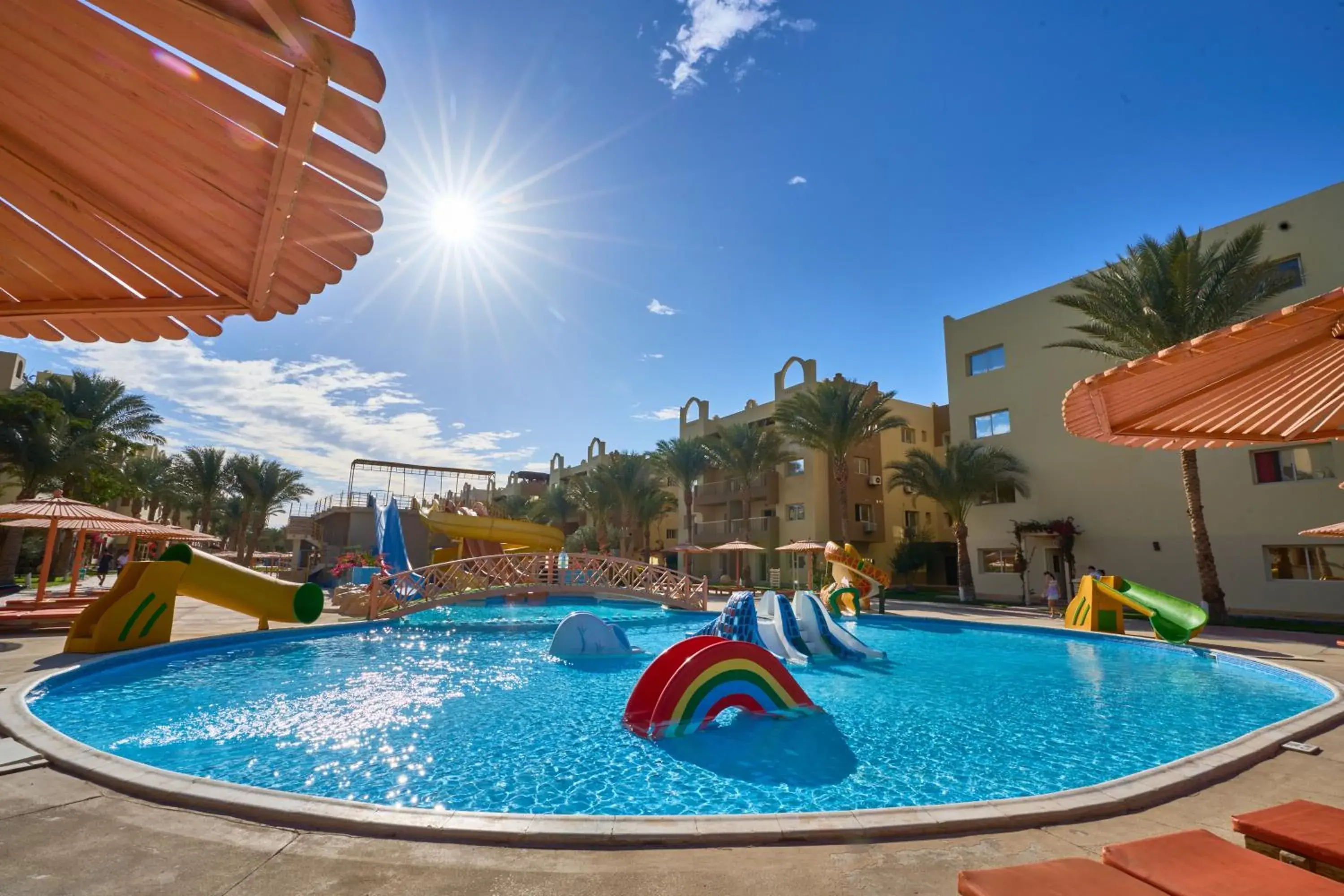 Sunrise, Swimming Pool in El Karma Beach Resort & Aqua Park - Hurghada