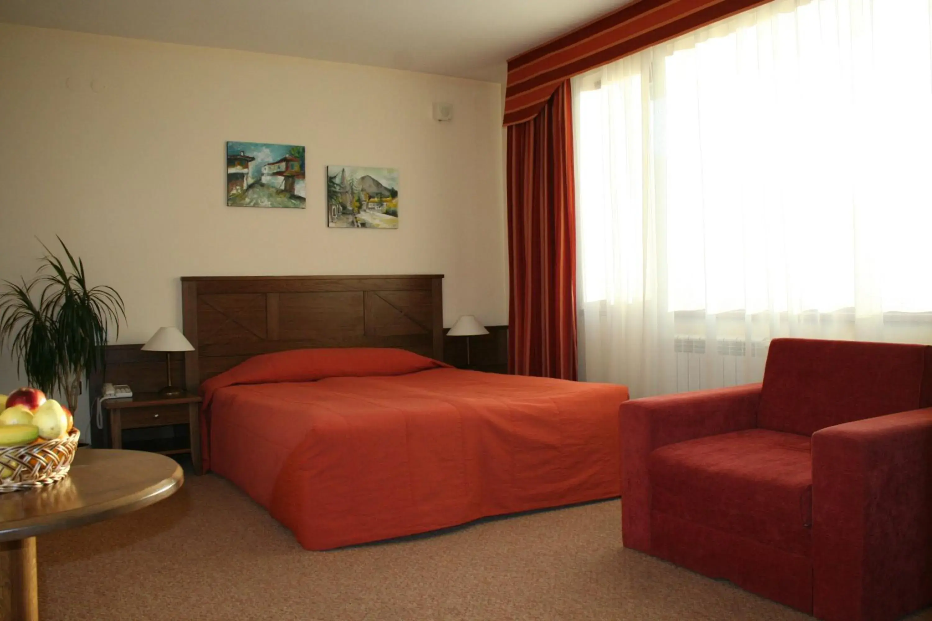 Bed in Evelina Palace Hotel