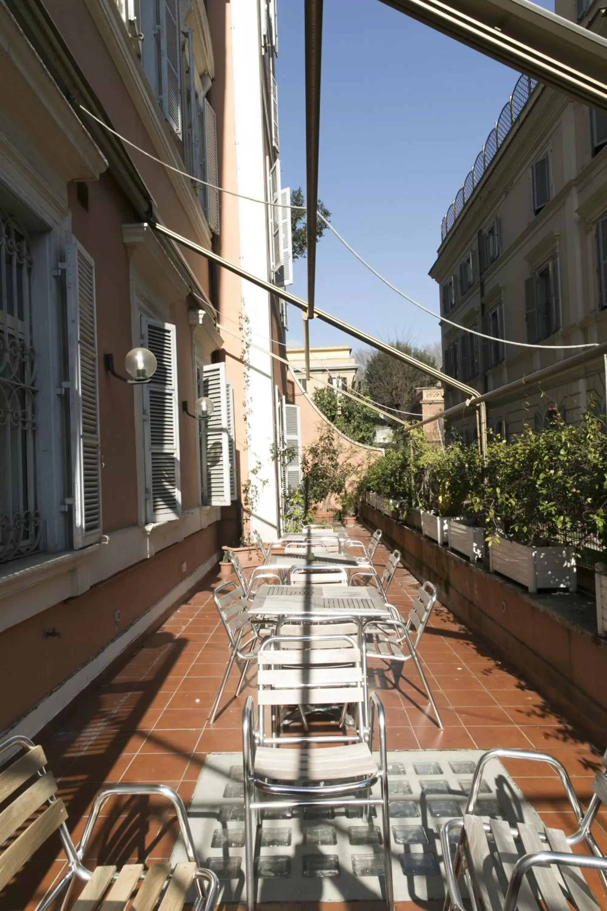Balcony/Terrace, Restaurant/Places to Eat in Hotel Casa Valdese Roma