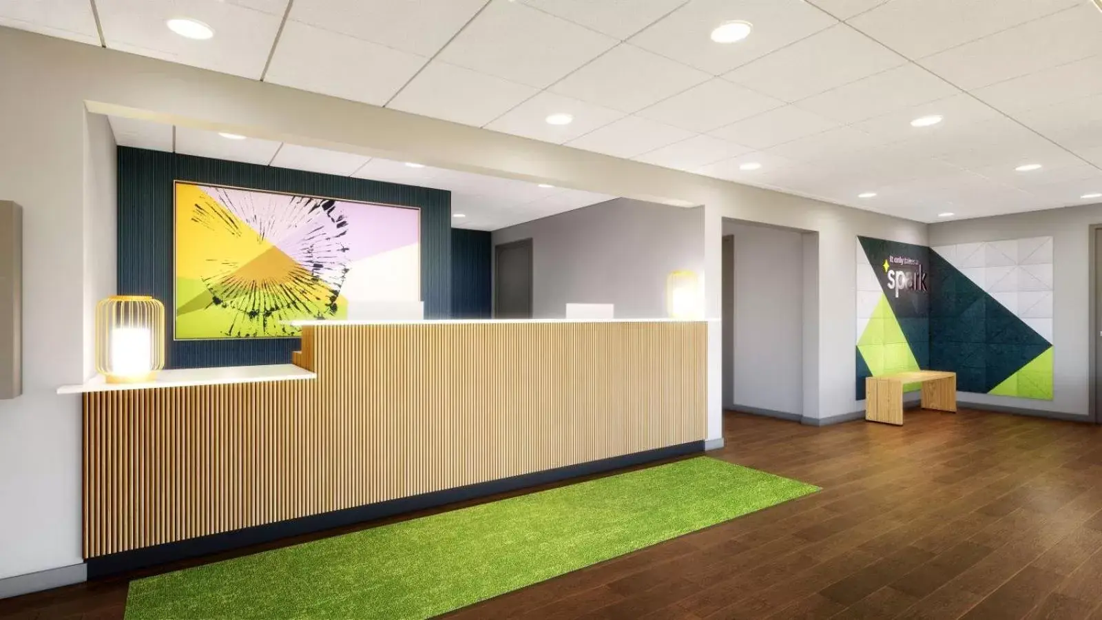 Lobby or reception in Spark By Hilton Mystic Groton Lobby or reception in Spark By Hilton Mystic Groton