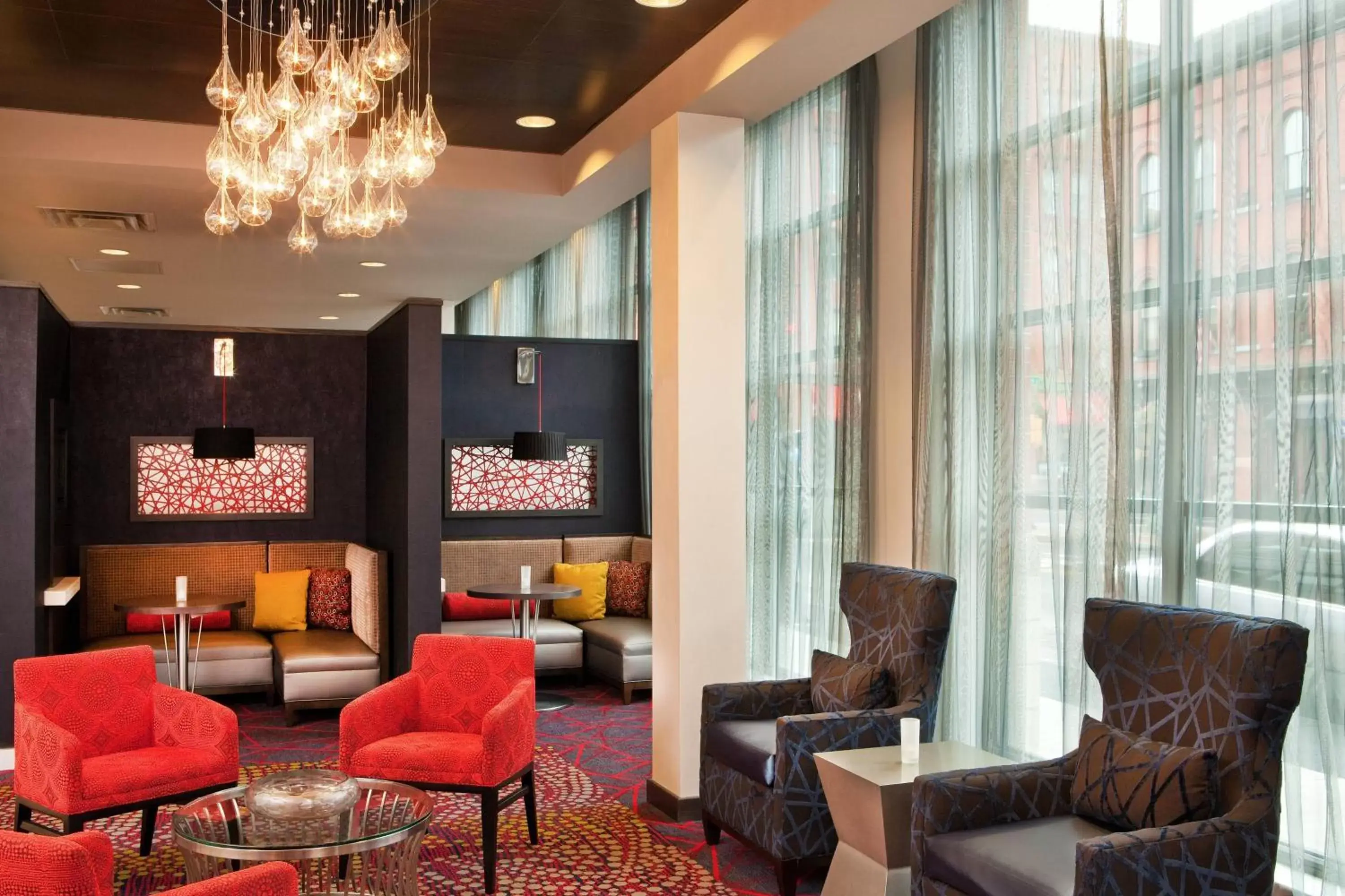 Lobby or reception, Lounge/Bar in Residence Inn by Marriott Syracuse Downtown at Armory Square