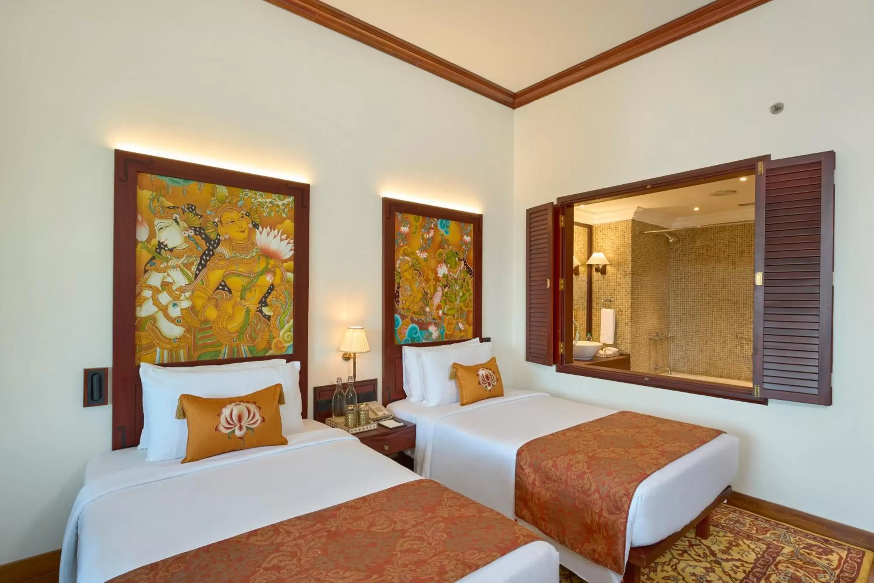 Bed in The Leela Ashtamudi, A Raviz Hotel