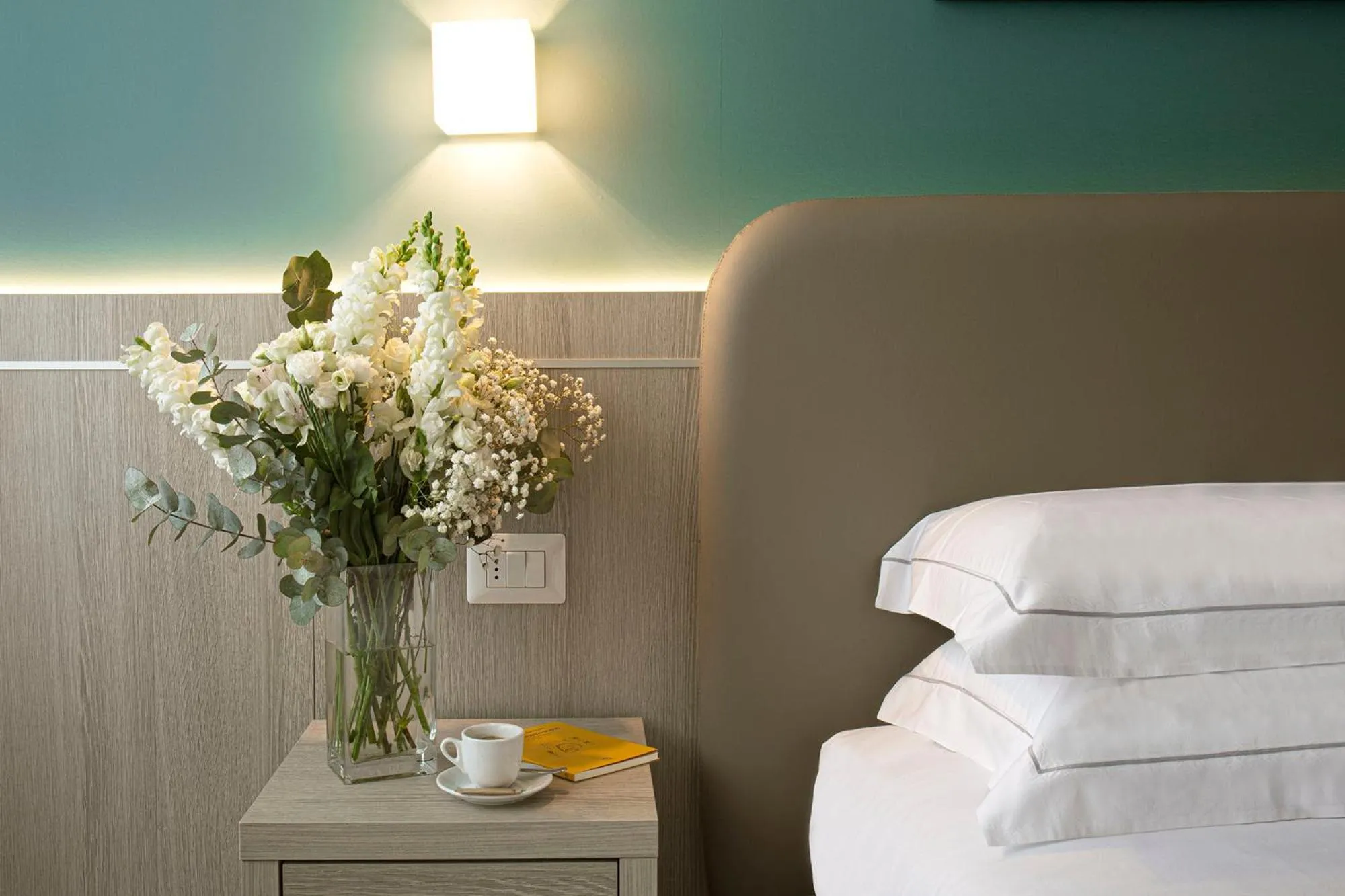 Decorative detail, Bed in Hotel Raffaello