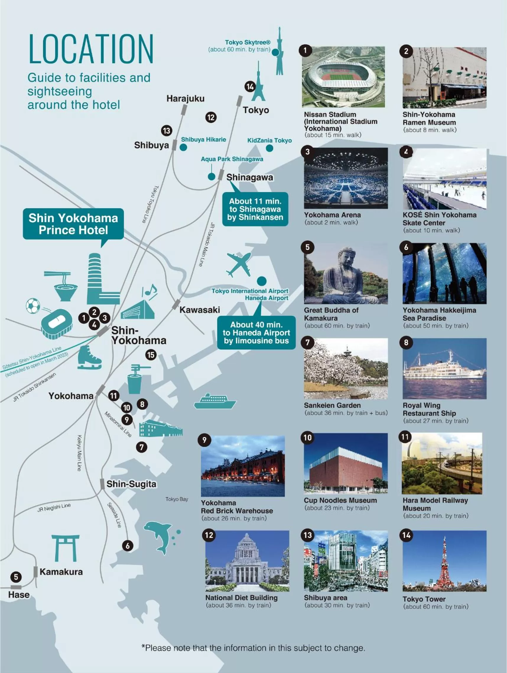 Nearby landmark in Shin Yokohama Prince Hotel