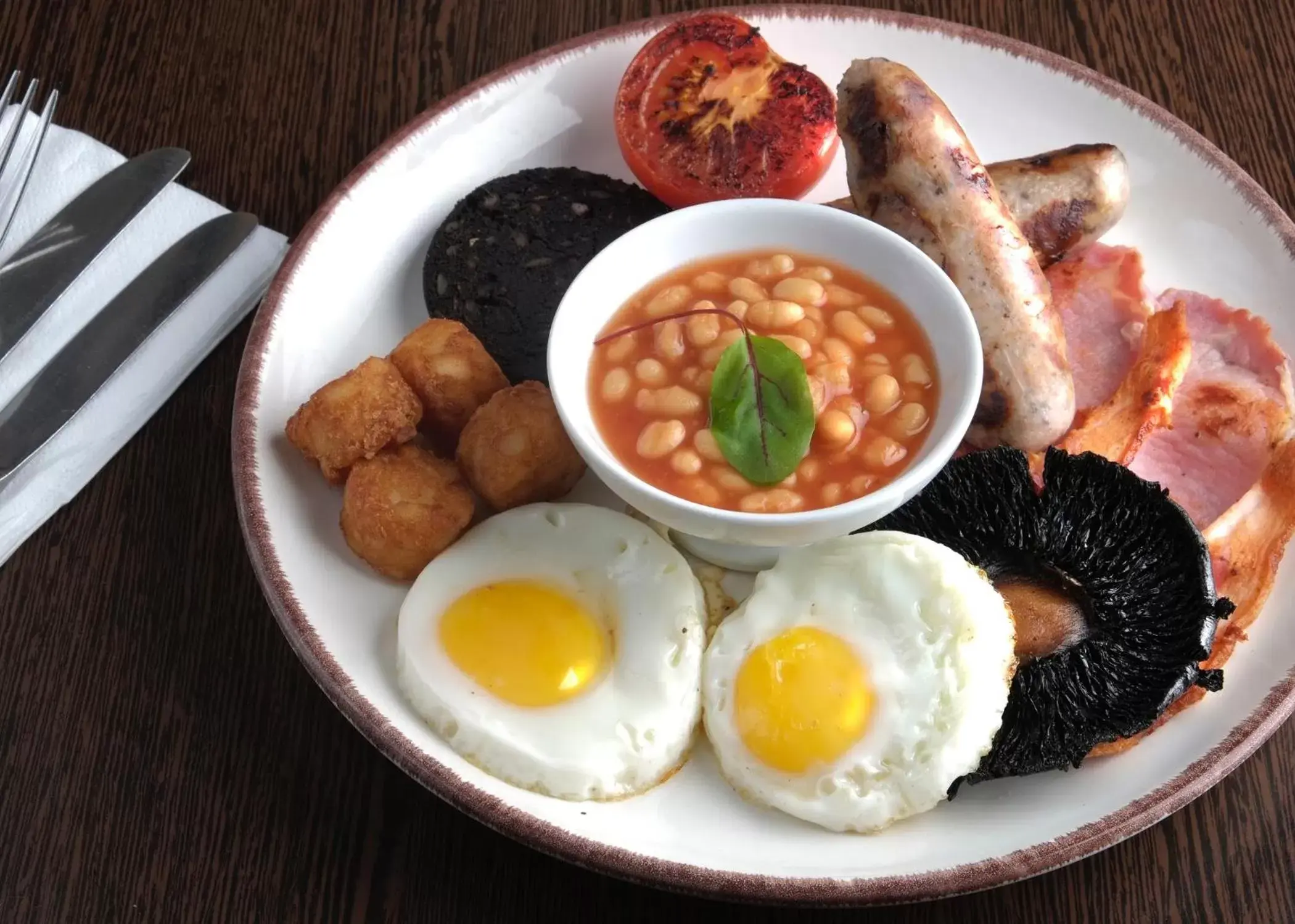 English/Irish breakfast, Food in The George at Nunney