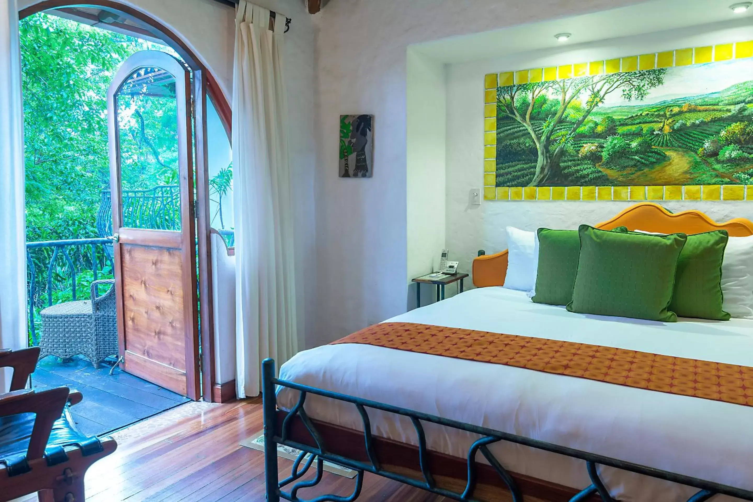 Balcony/Terrace, Bed in Finca Rosa Blanca Coffee Farm and Inn