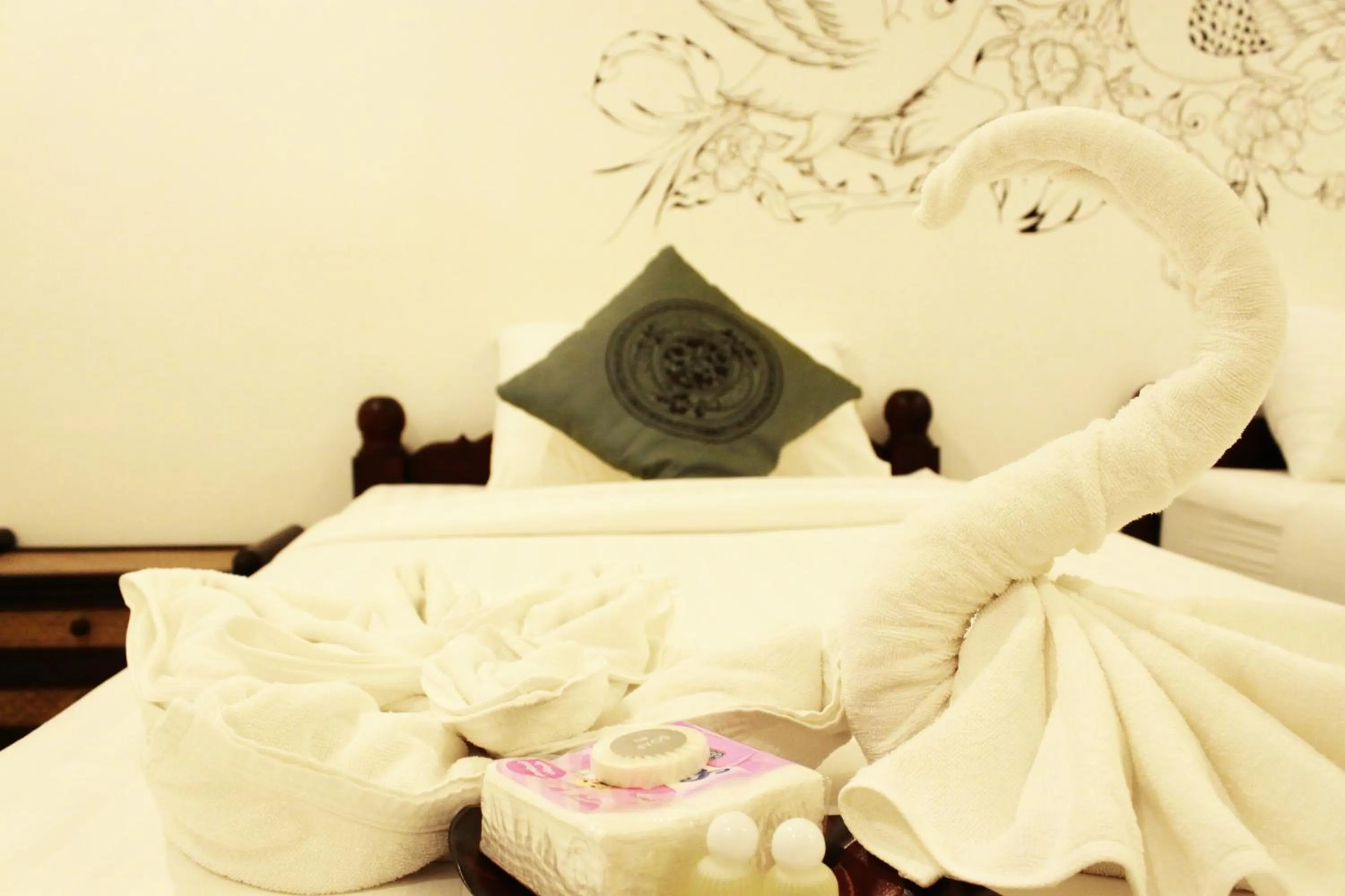 Decorative detail, Bed in OldTown Boutique House Sukhothai