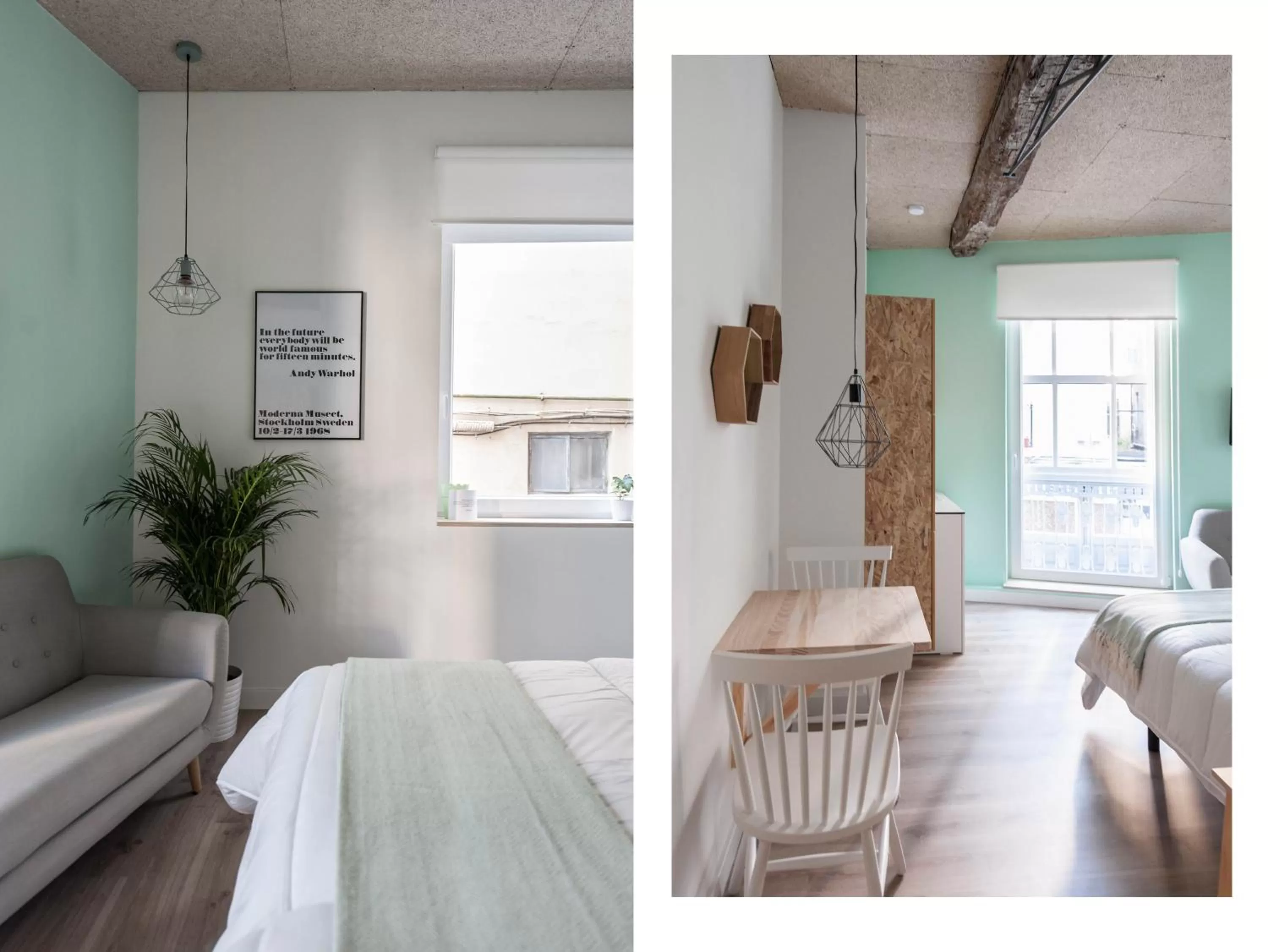 Kitchen or kitchenette, Bed in Urban Suite Santander