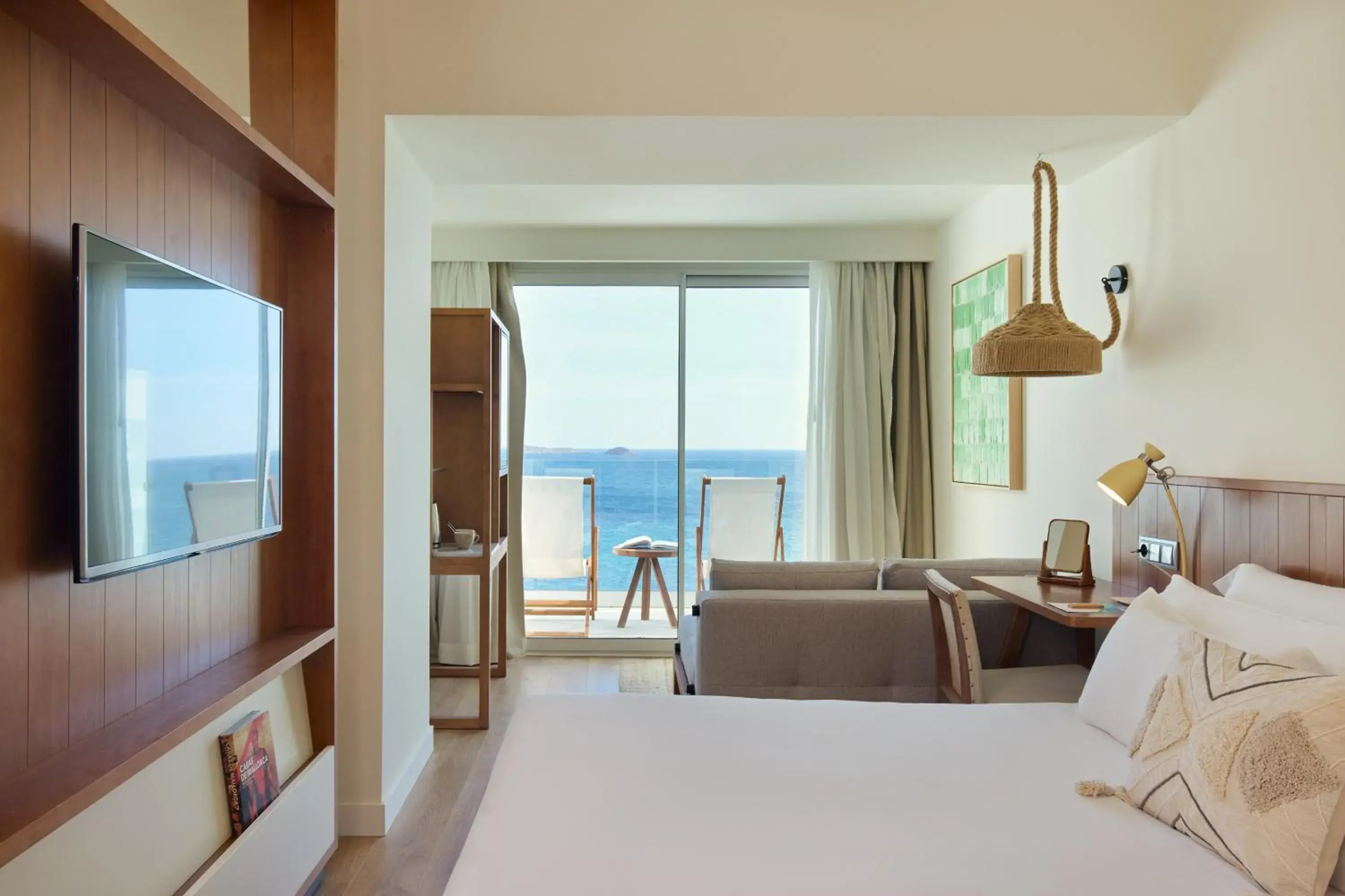 Bed, Sea View in Sol Beach House Ibiza - Adults Only