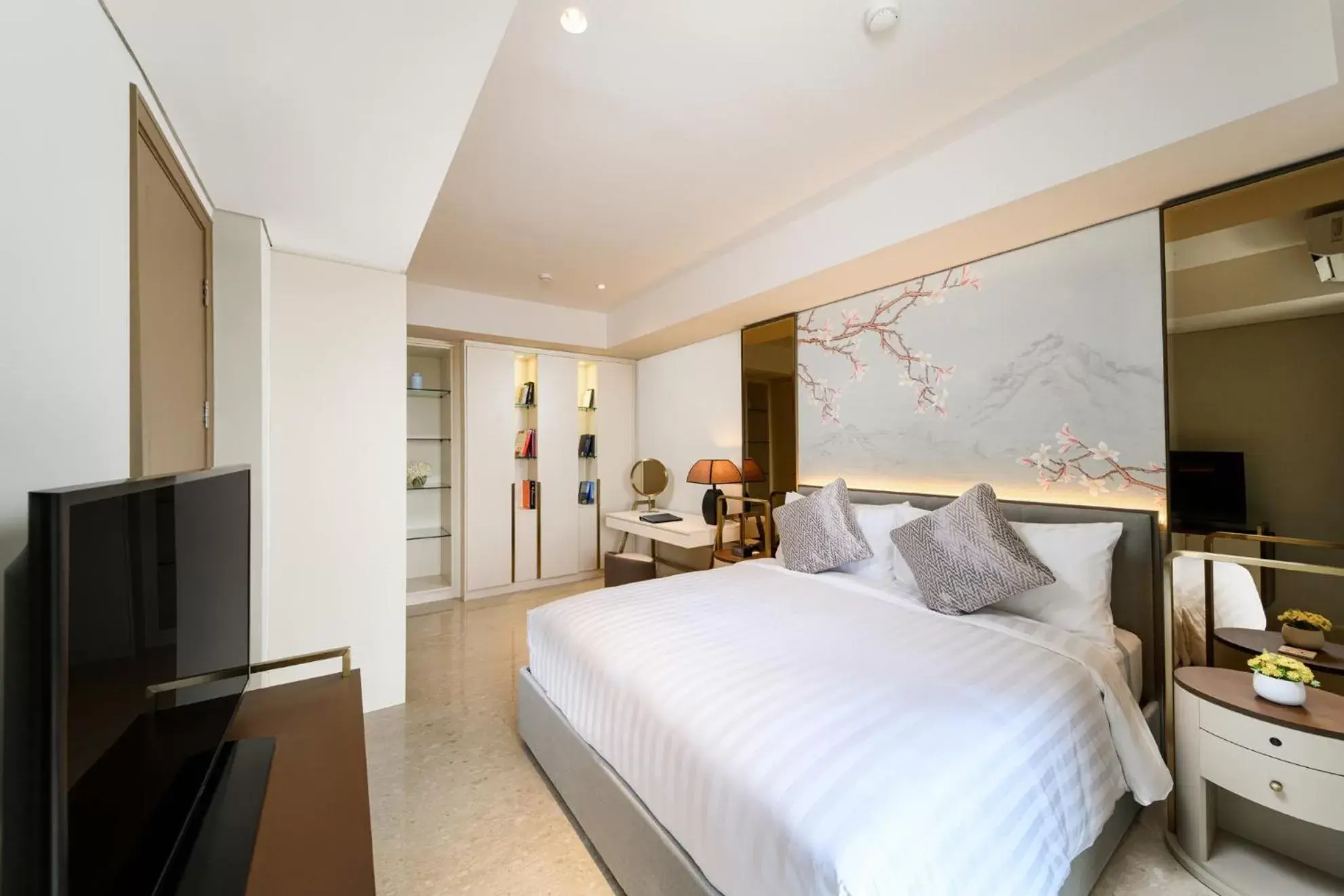 Bedroom, Bed in Oakwood Apartments PIK Jakarta