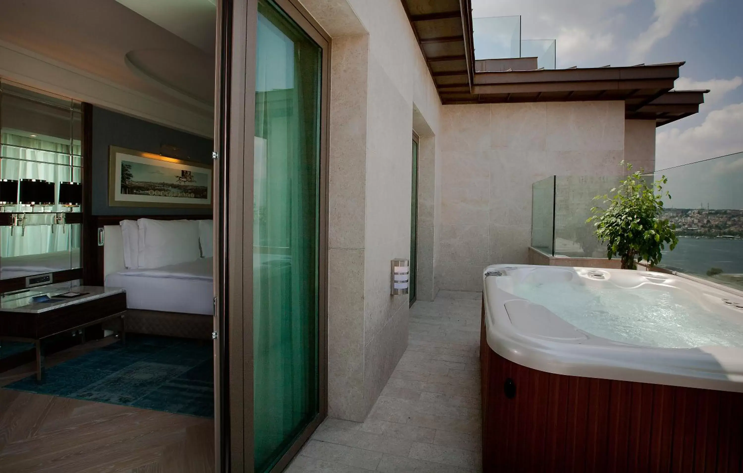 Balcony/Terrace, Bathroom in Radisson Blu Hotel Istanbul Pera