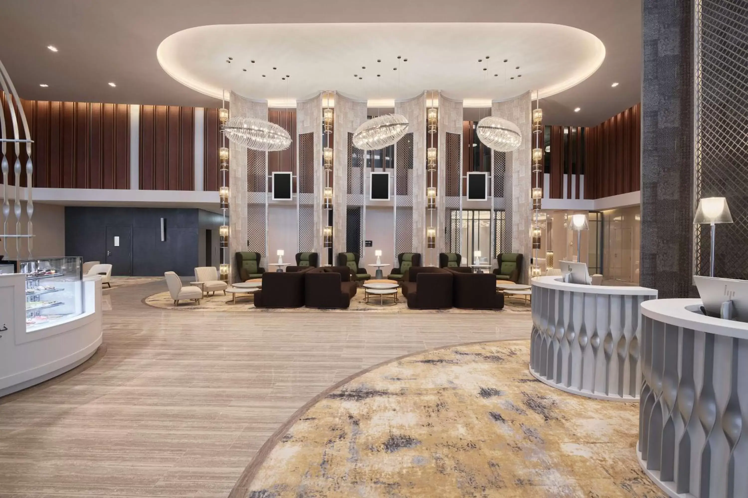 Lobby or reception, Restaurant/Places to Eat in Radisson Blu Hotel Riyadh Convention and Exhibition Center