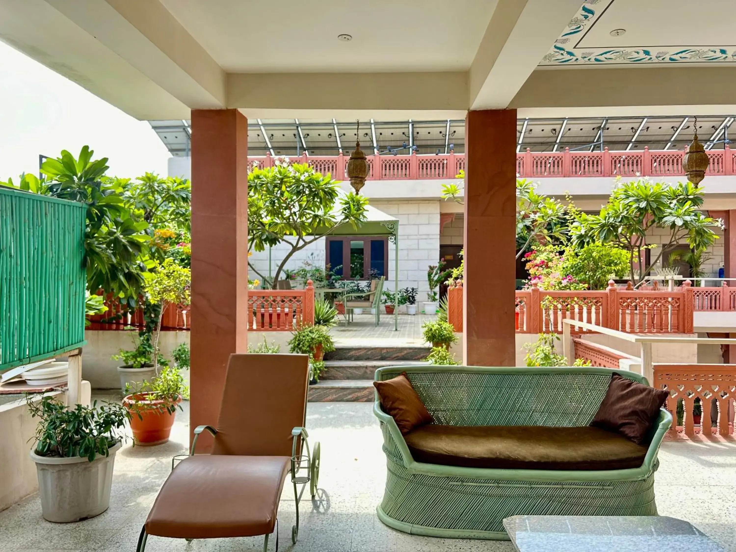 Inner courtyard view in Suryaa Villa Jaipur - A Boutique Heritage Haveli