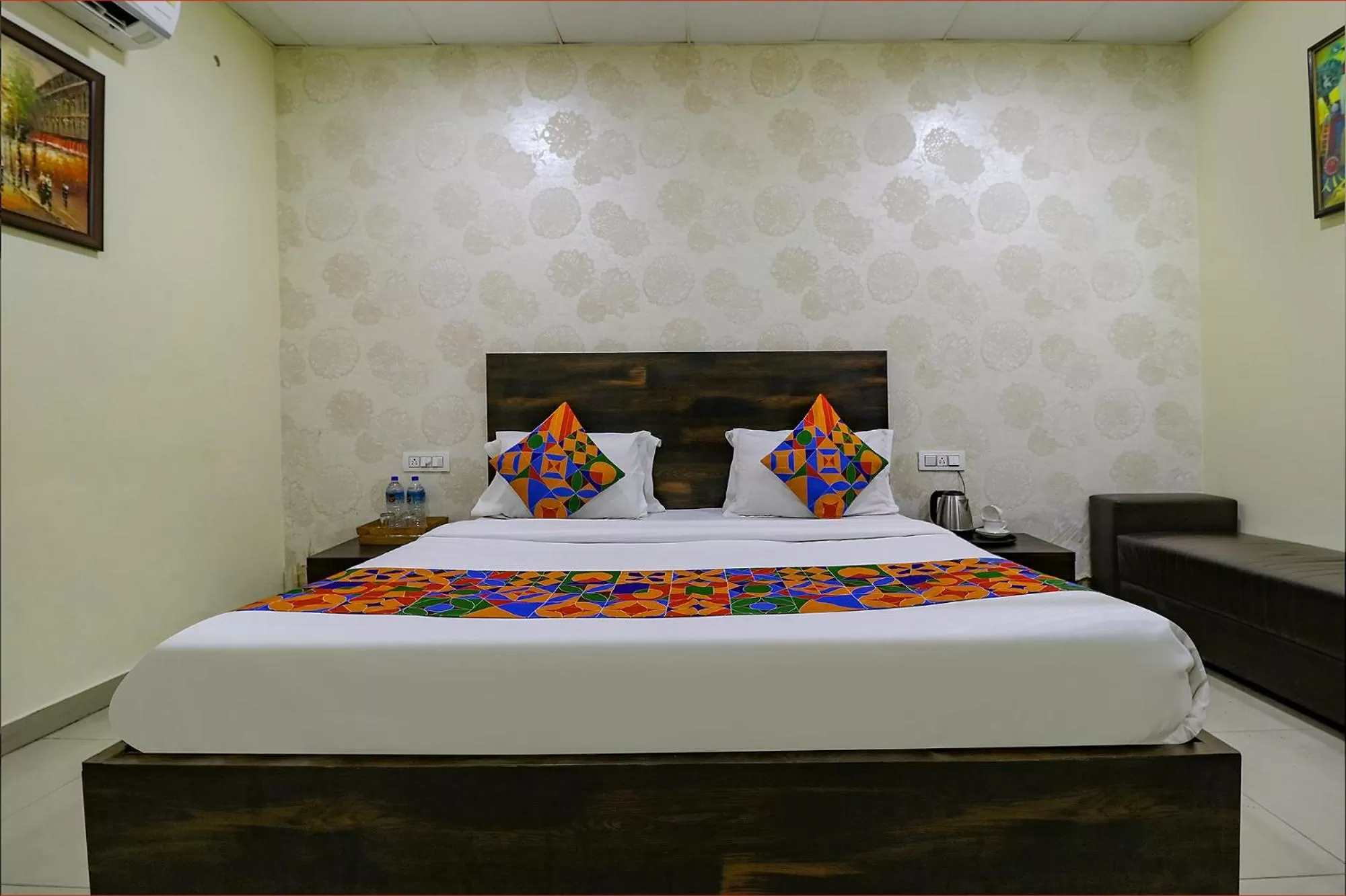 Bed in FabHotel Heaven Agya Ludhiana